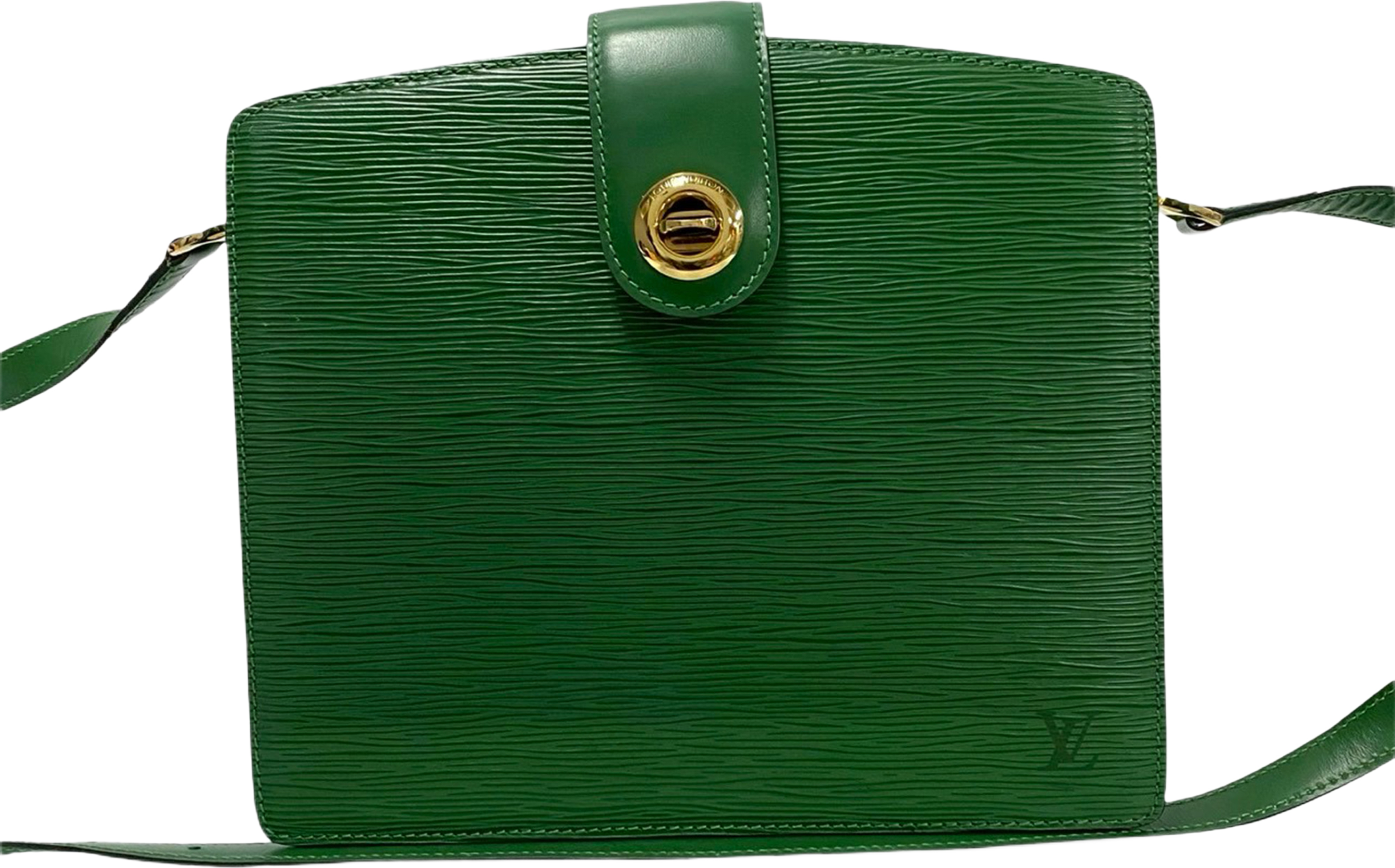 Louis Vuitton Epi Capucines, från Luxclusif, i färgen green. Klicka för att öppna bilden i stort format