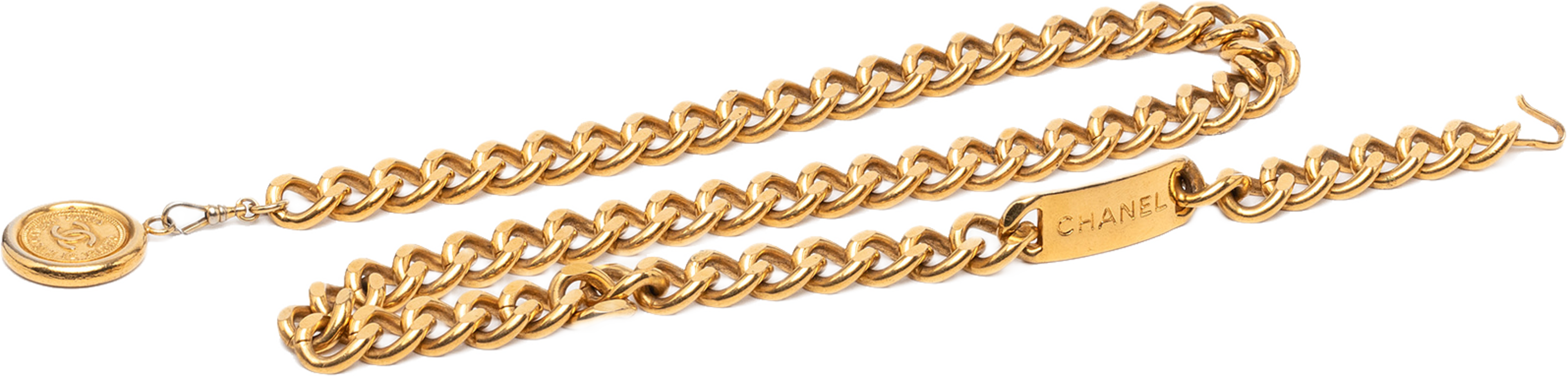 Chanel Cc Gold Plated 31 Rue Cambon Medallion Chain Belt, från Luxclusif, i färgen guld. Klicka för att öppna bilden i stort format