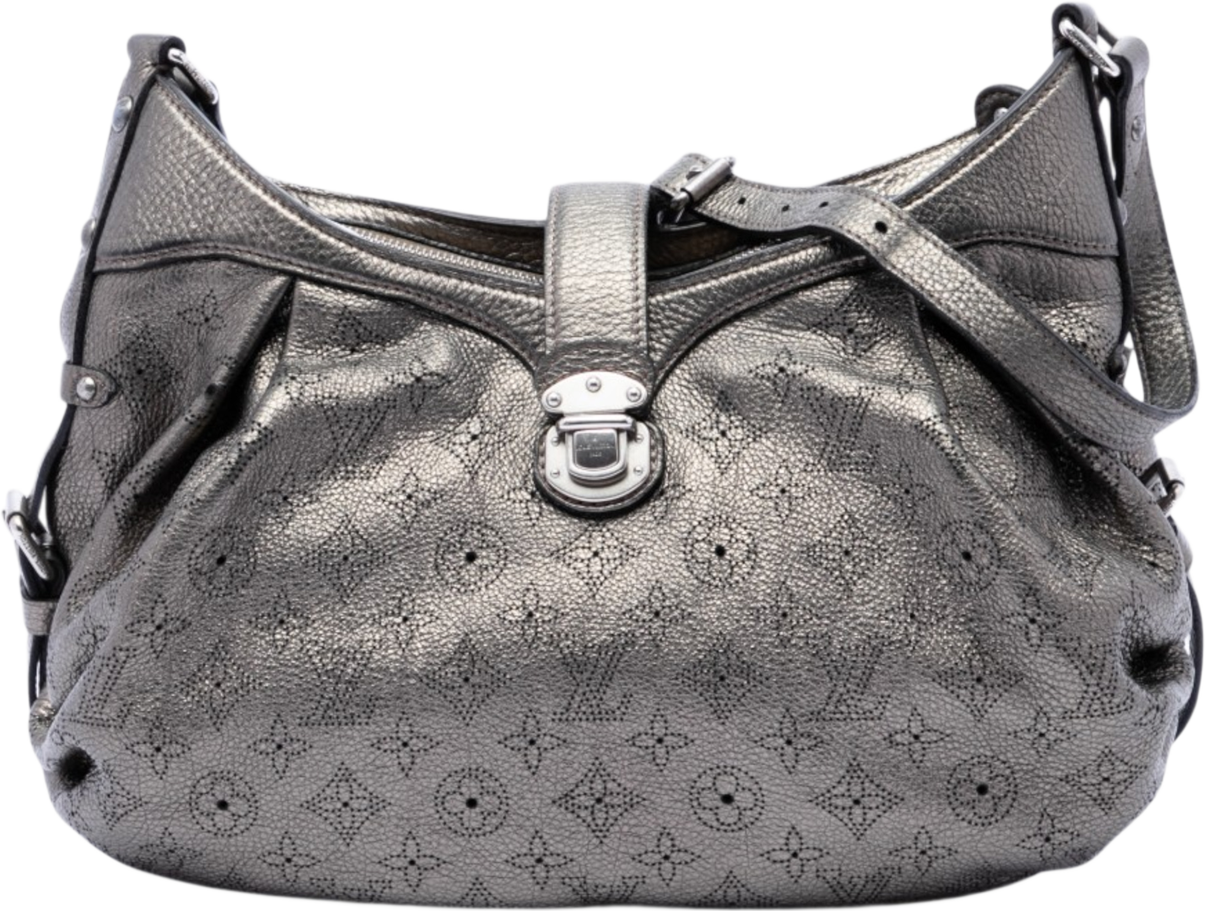 Louis Vuitton Monogram Mahina Xs, från Luxclusif, i färgen silver. Klicka för att öppna bilden i stort format