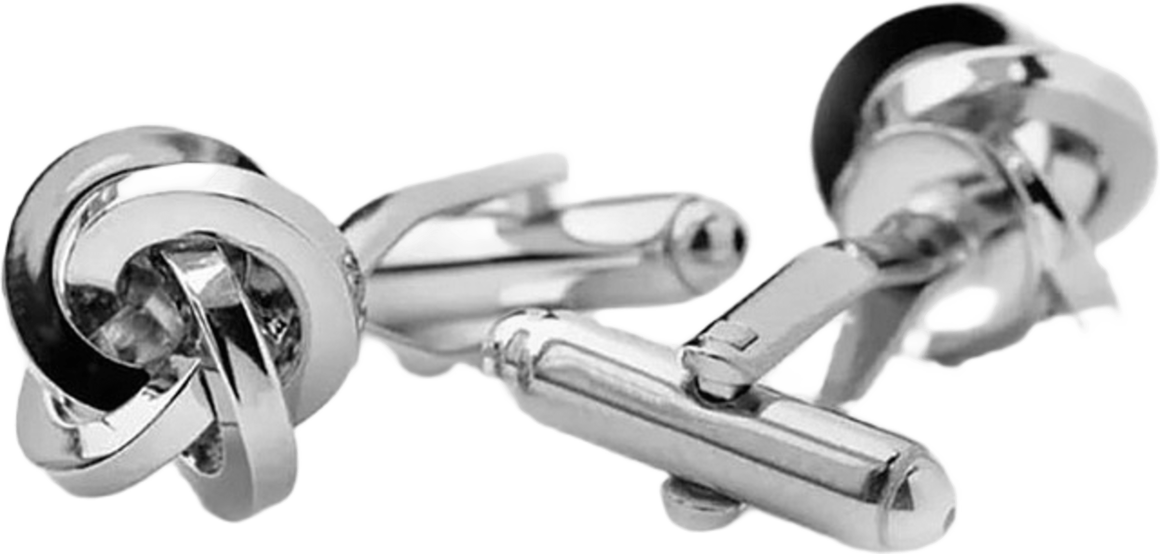 Cufflinks Knot, från John Henric, i färgen silver. Klicka för att öppna bilden i stort format