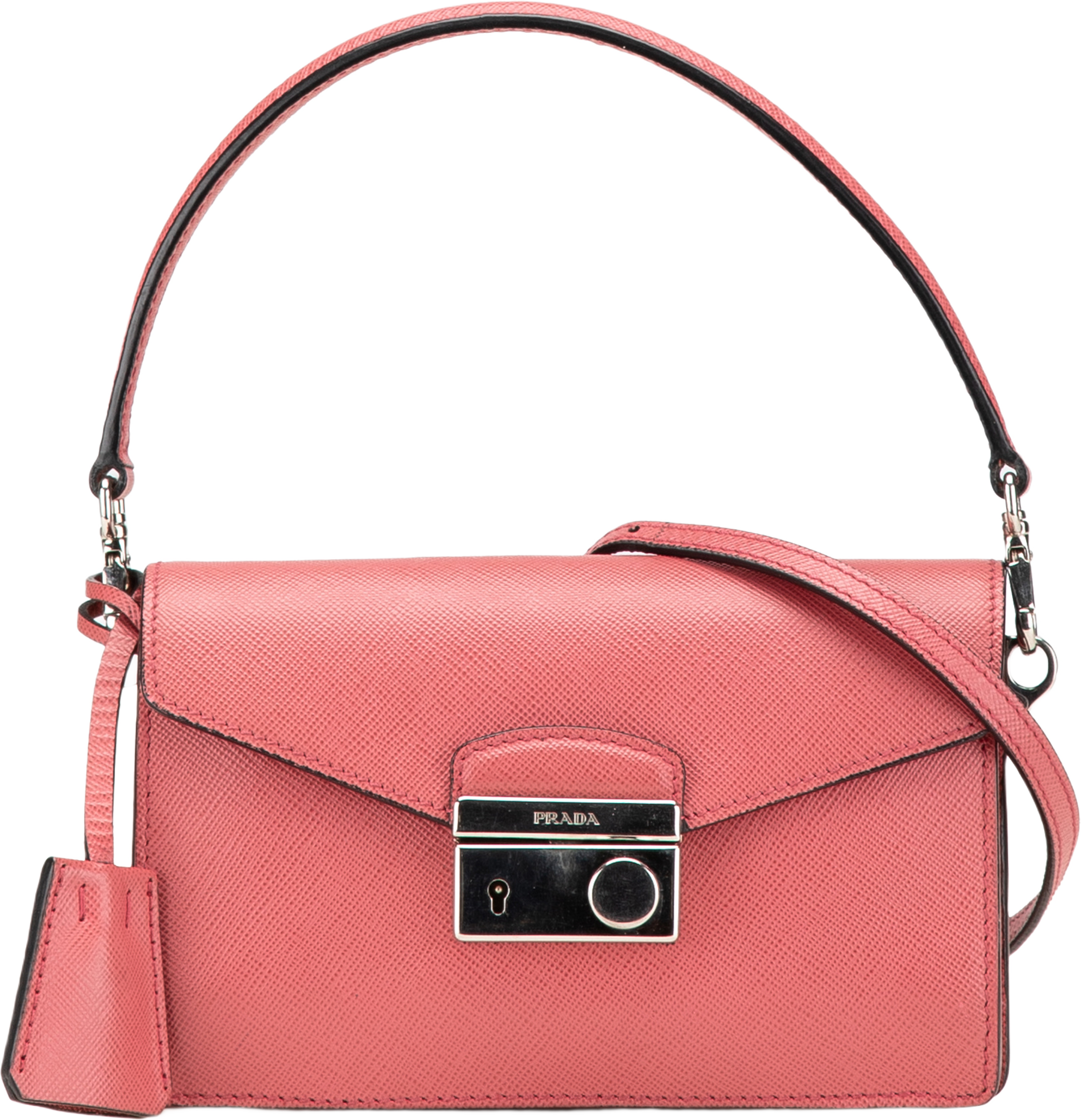 Prada Mini Saffiano Lux Sound Satchel