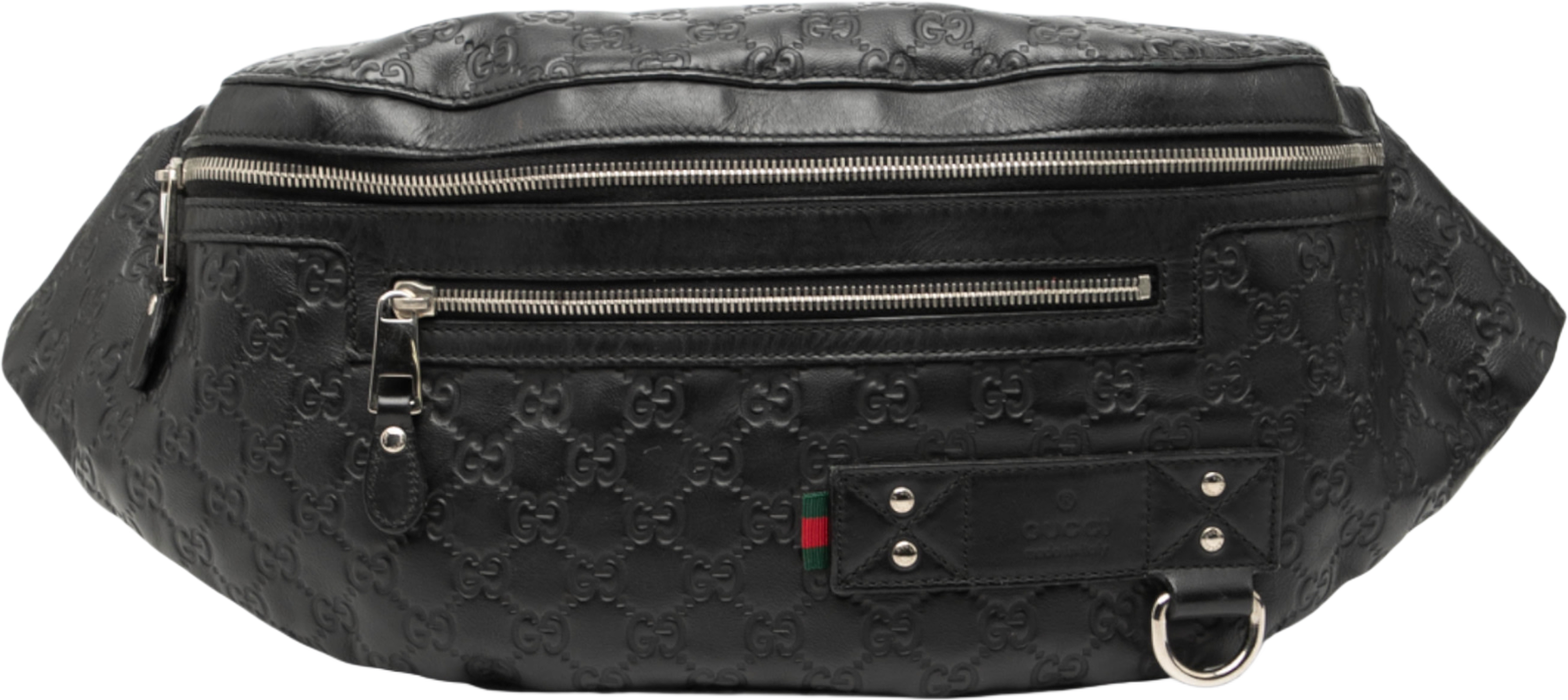 Gucci Guccissima Web Belt Bag, från Luxclusif, i färgen black. Klicka för att öppna bilden i stort format