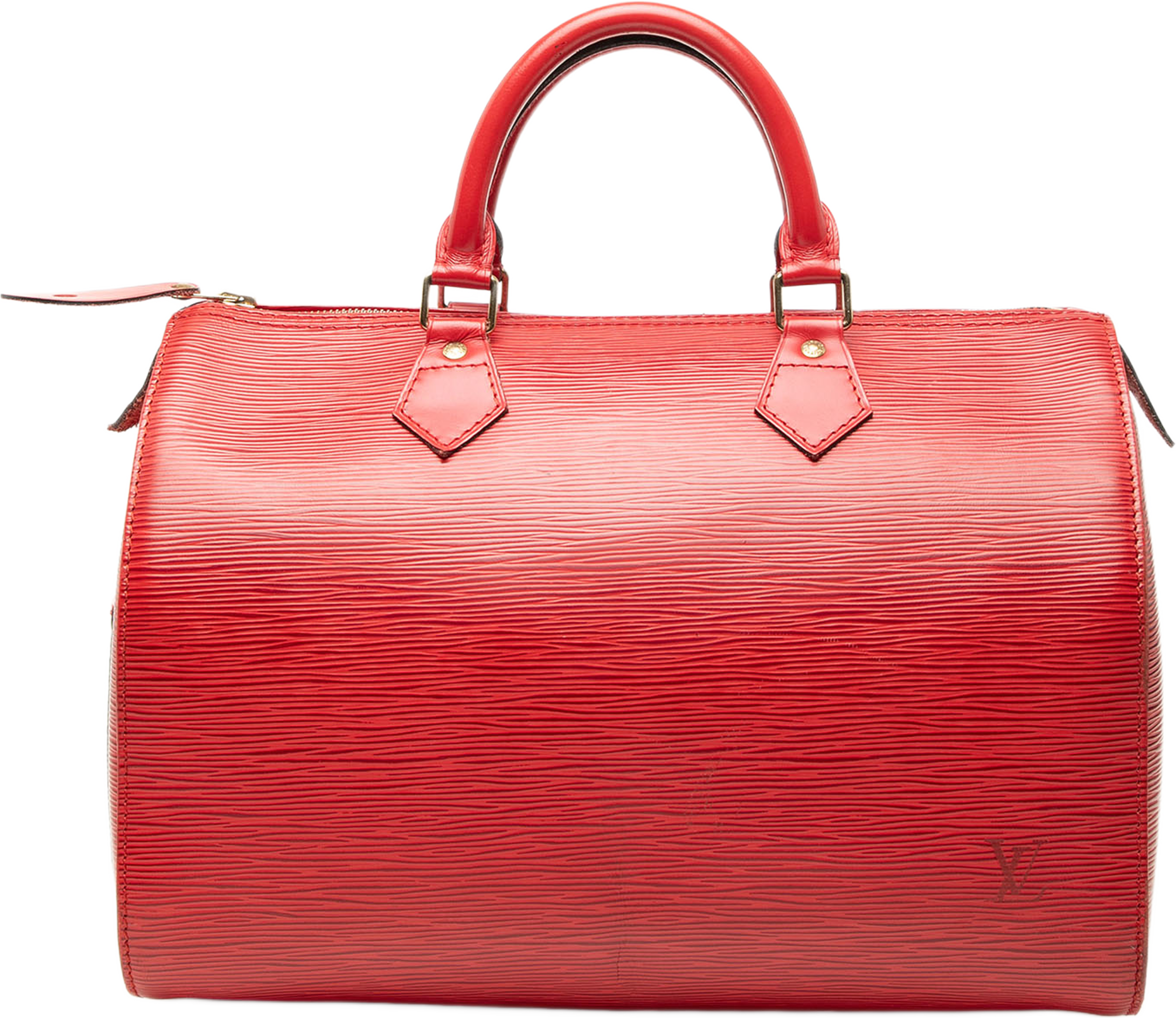 Louis Vuitton Epi Speedy 30, från Luxclusif, i färgen red. Klicka för att öppna bilden i stort format
