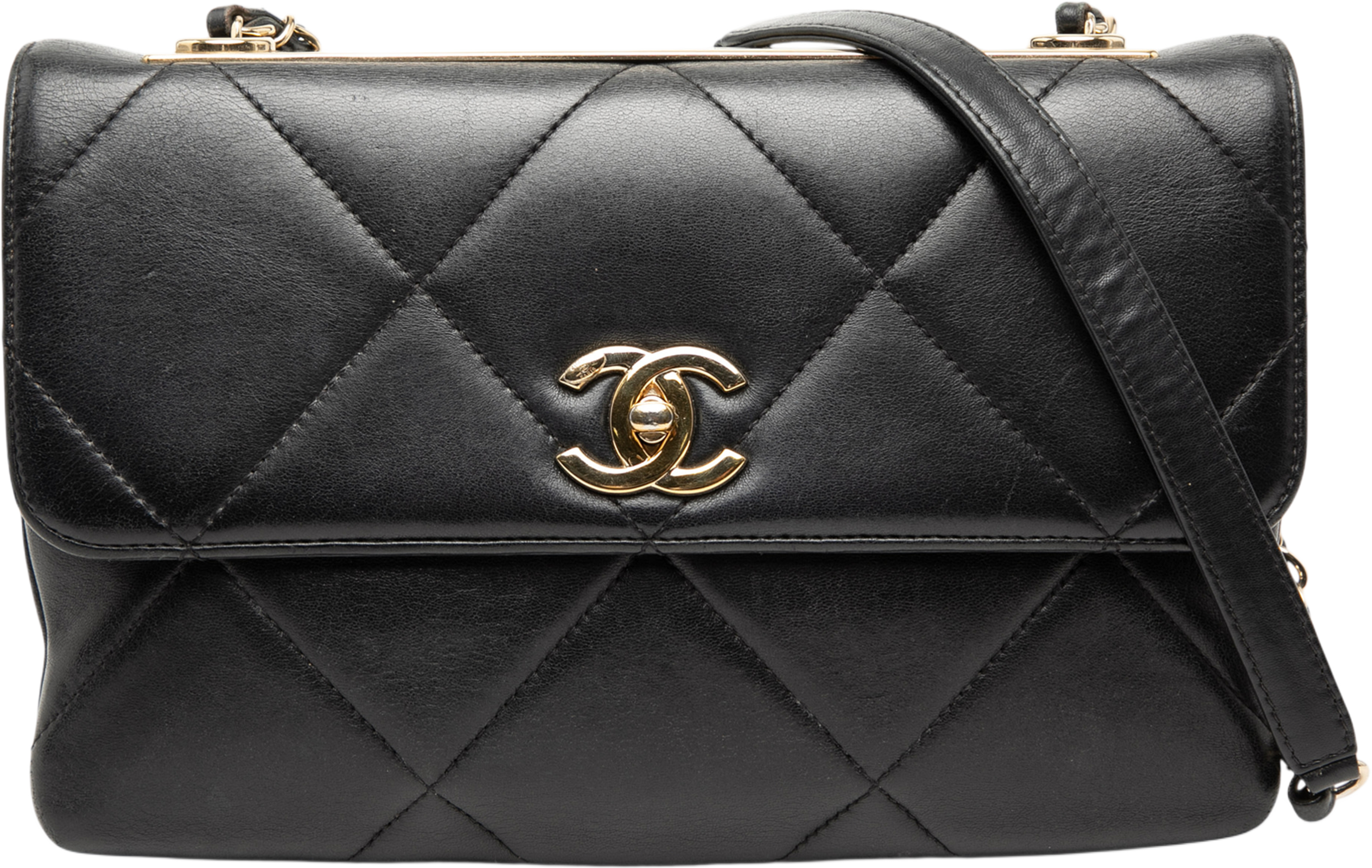 Chanel Quilted Lambskin Trendy Cc Flap, från Luxclusif, i färgen black. Klicka för att öppna bilden i stort format