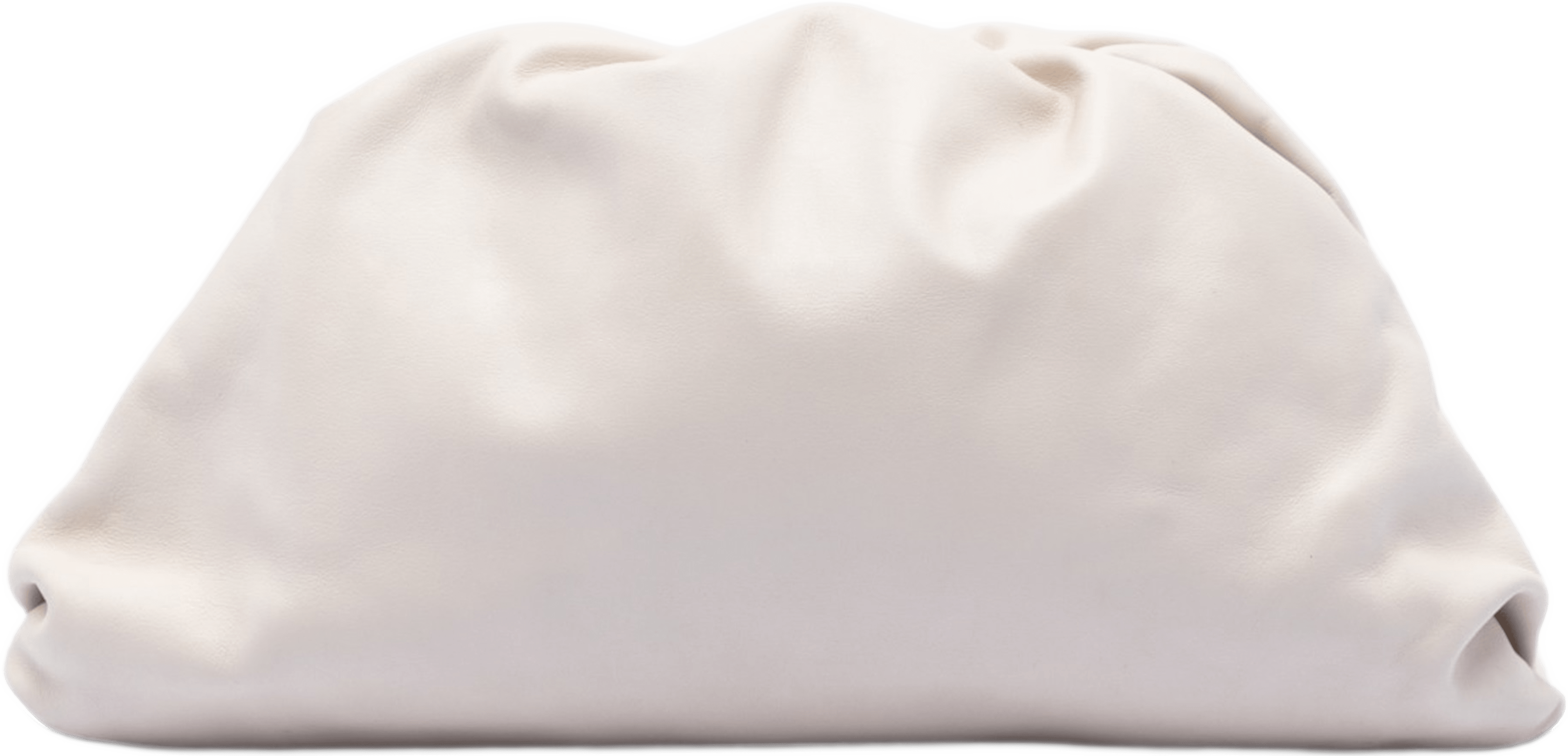 Bottega Veneta Lambskin The Pouch, från Luxclusif, i färgen off white. Klicka för att öppna bilden i stort format