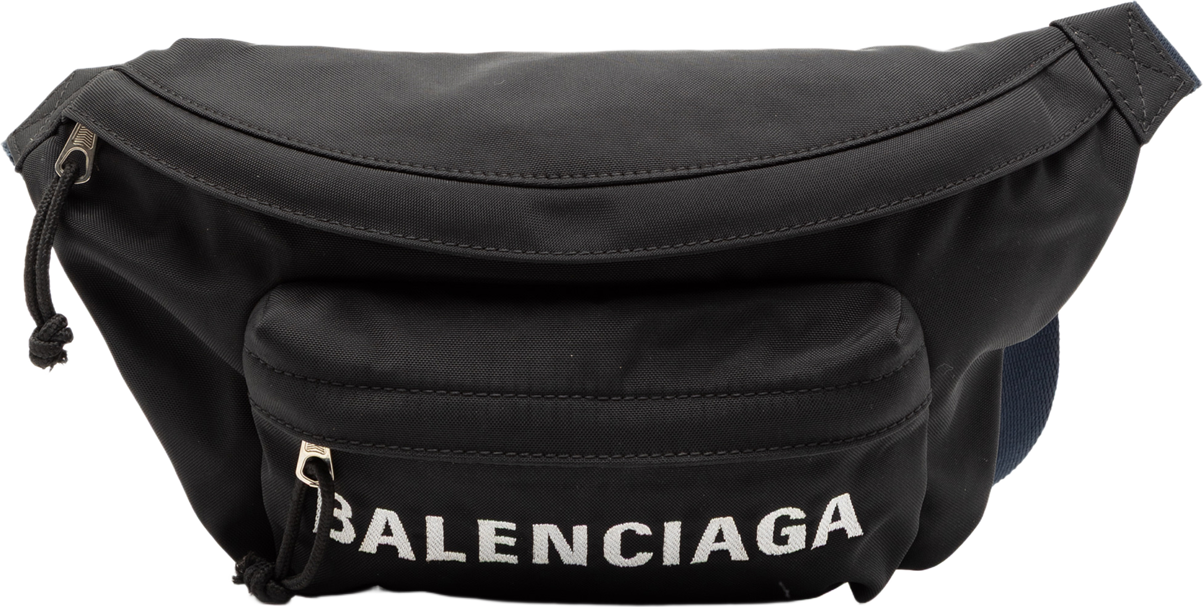 Balenciaga Nylon Logo Wheel Belt Bag, från Luxclusif, i färgen black. Klicka för att öppna bilden i stort format