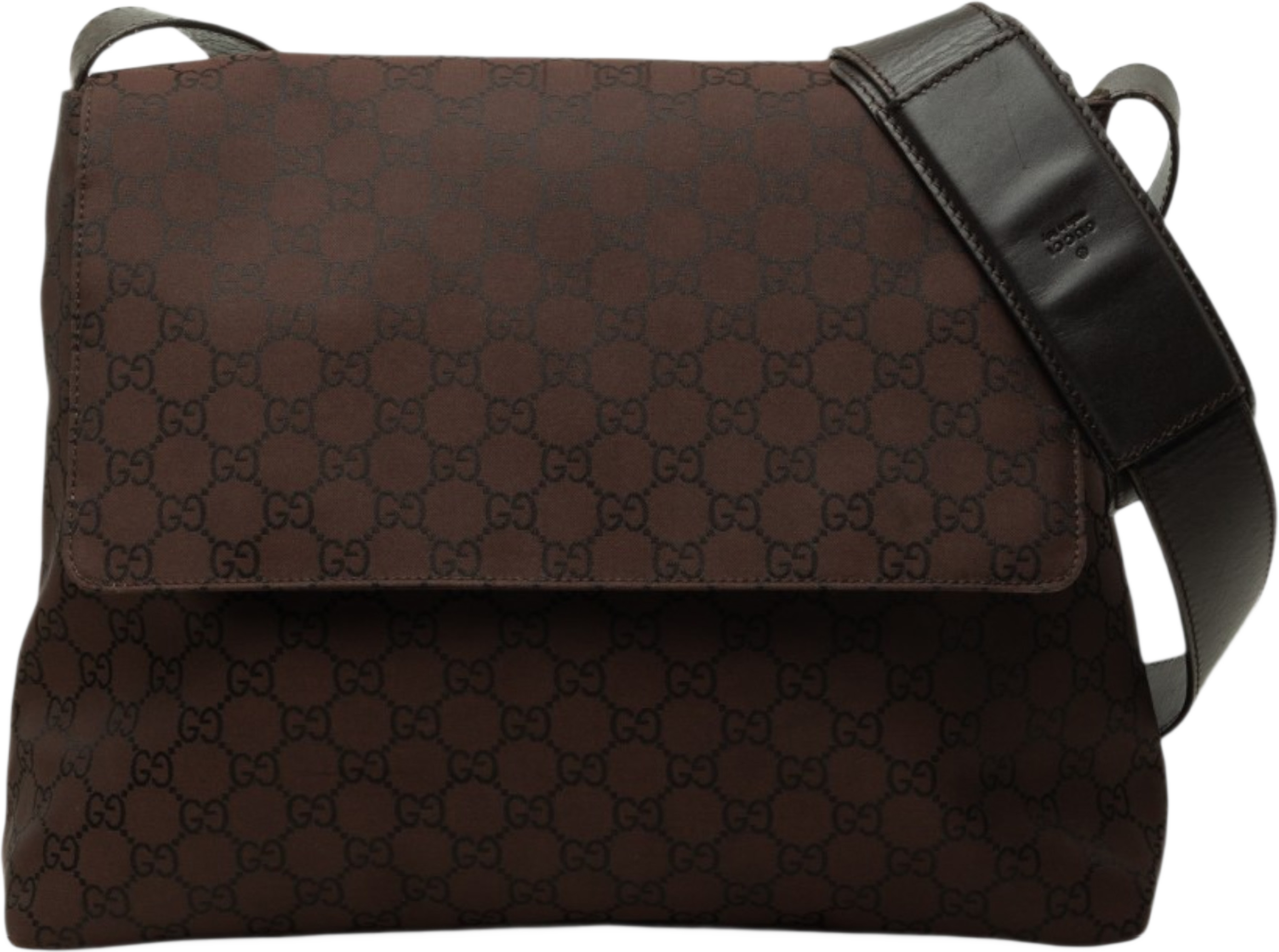 Gucci Gg Nylon Crossbody, från Luxclusif, i färgen brun. Klicka för att öppna bilden i stort format