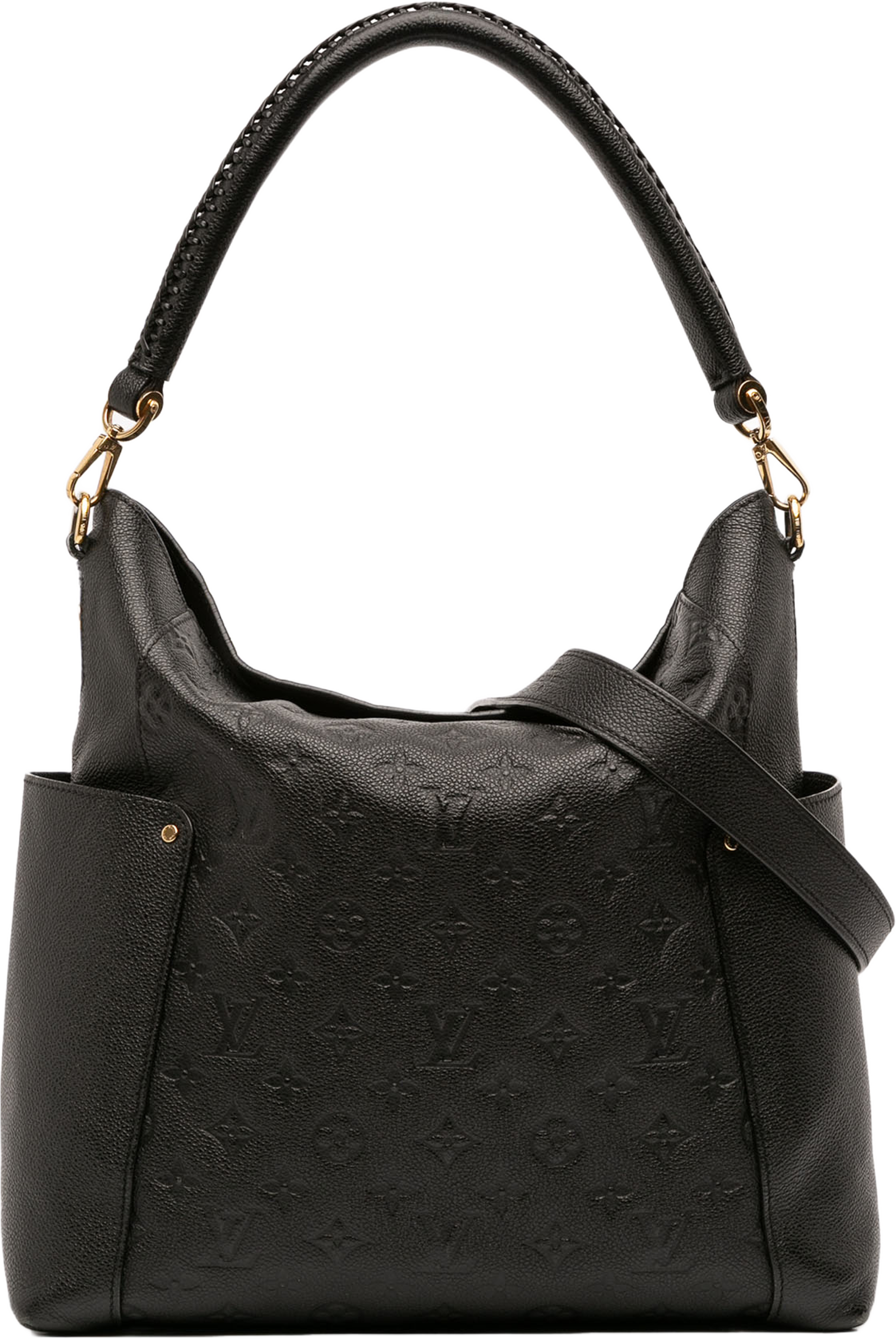 Louis Vuitton Monogram Empreinte Bagatelle, från Luxclusif, i färgen black. Klicka för att öppna bilden i stort format