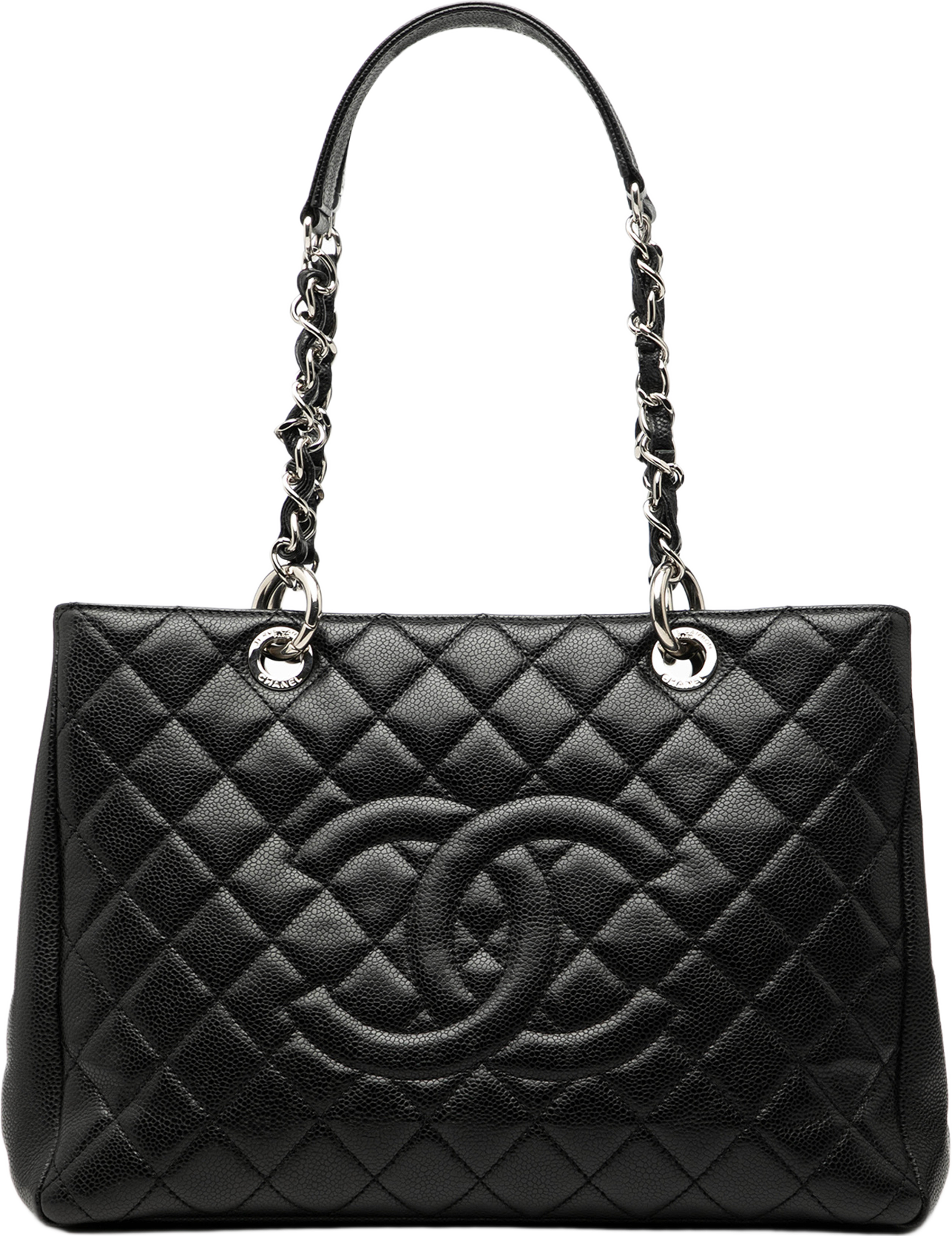 Chanel Caviar Grand Shopping Tote, från Luxclusif, i färgen black. Klicka för att öppna bilden i stort format