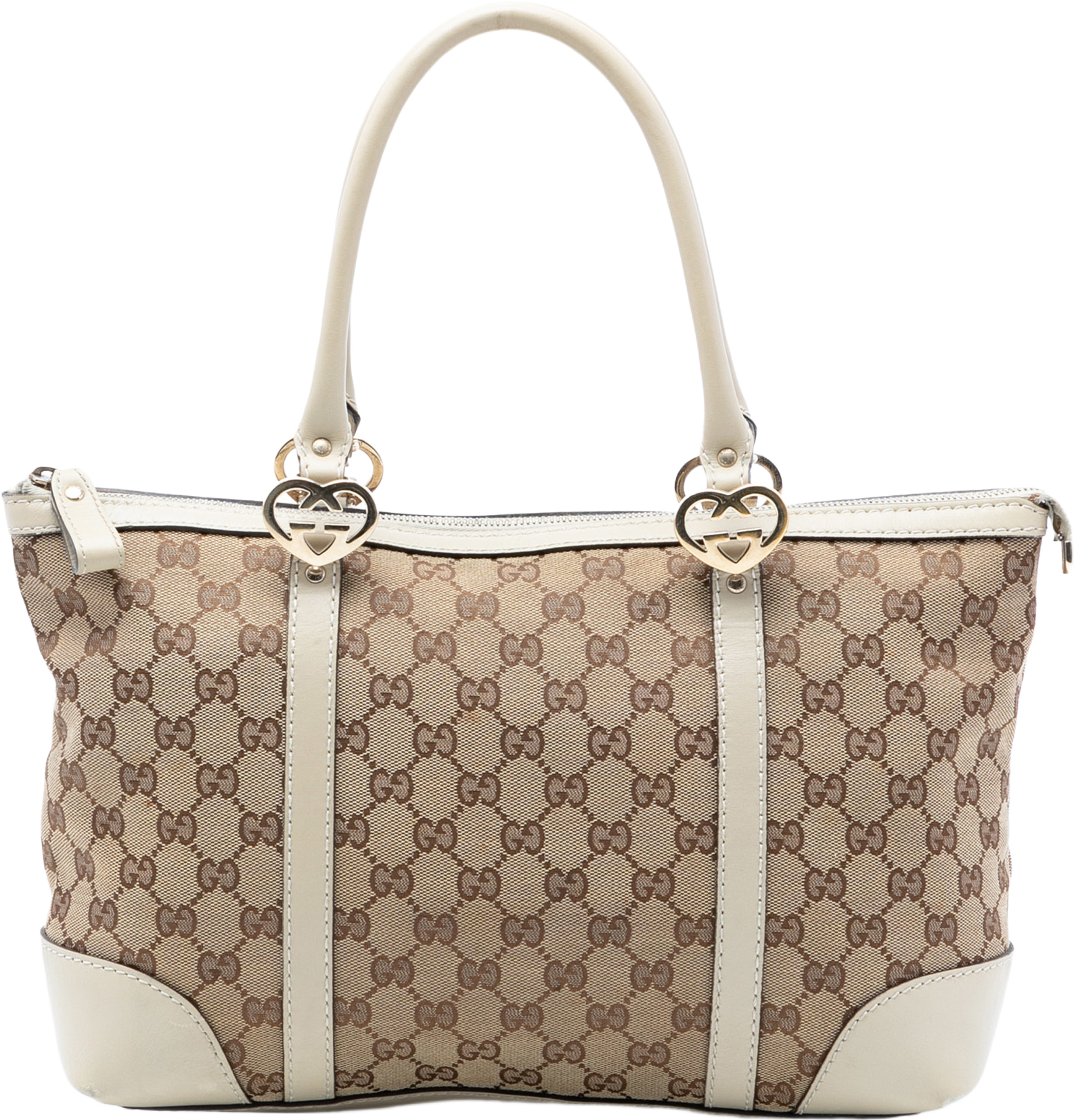 Gucci Gg Canvas Lovely Tote, från Luxclusif, i färgen beige. Klicka för att öppna bilden i stort format