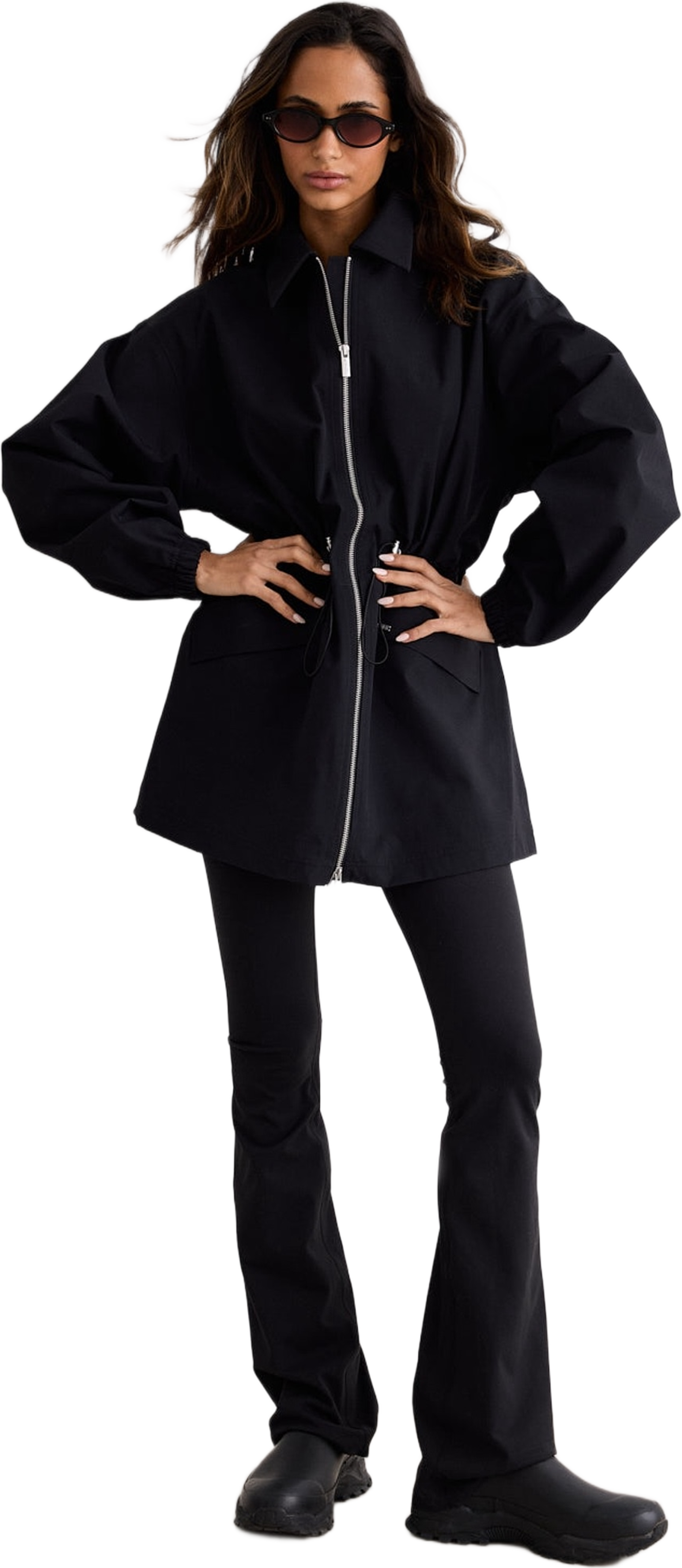 Waterproof Zip Jacket, från aim'n, i färgen black. Klicka för att öppna bilden i stort format