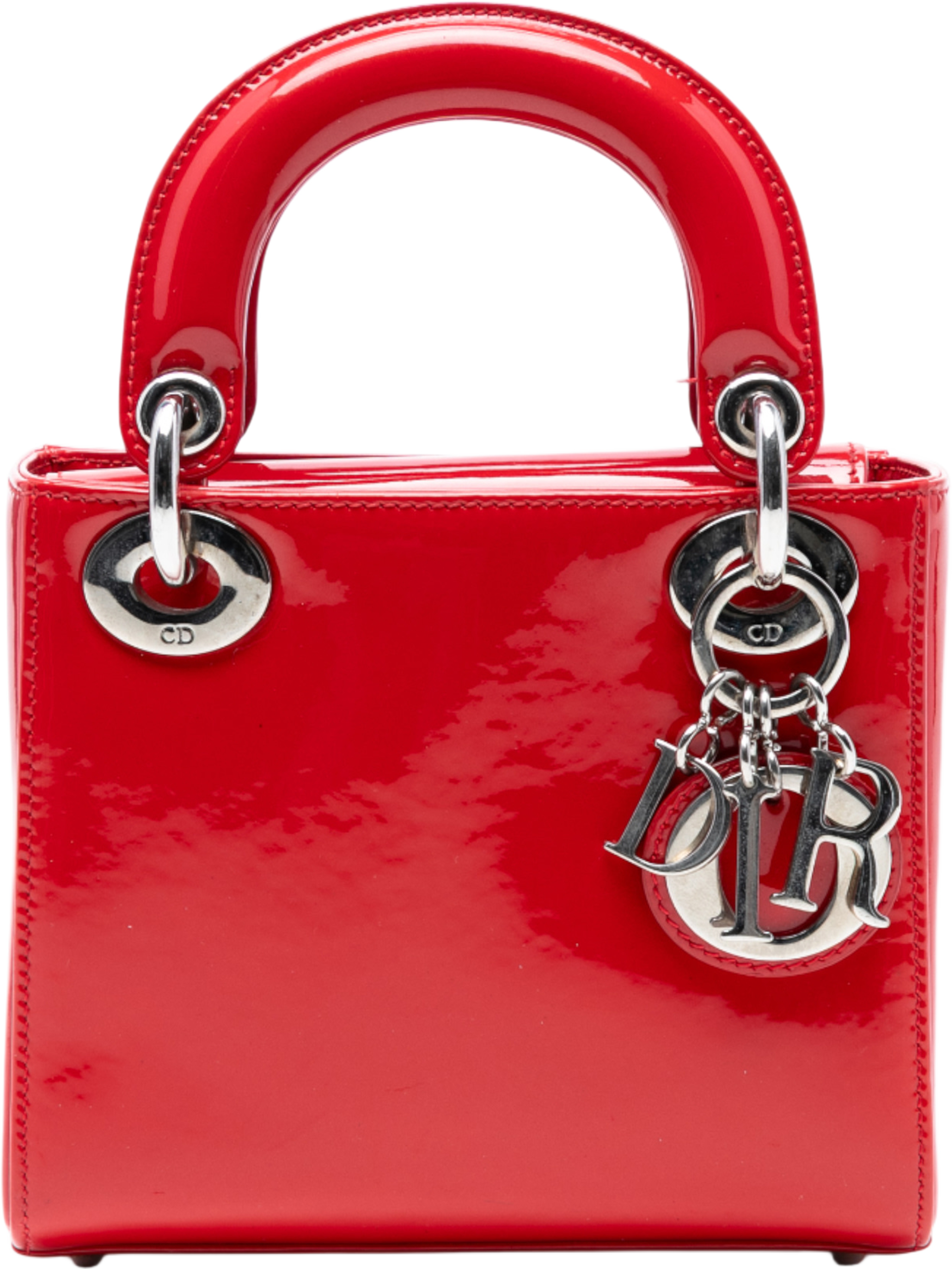 Dior Mini Patent Lady Dior, från Luxclusif, i färgen red. Klicka för att öppna bilden i stort format