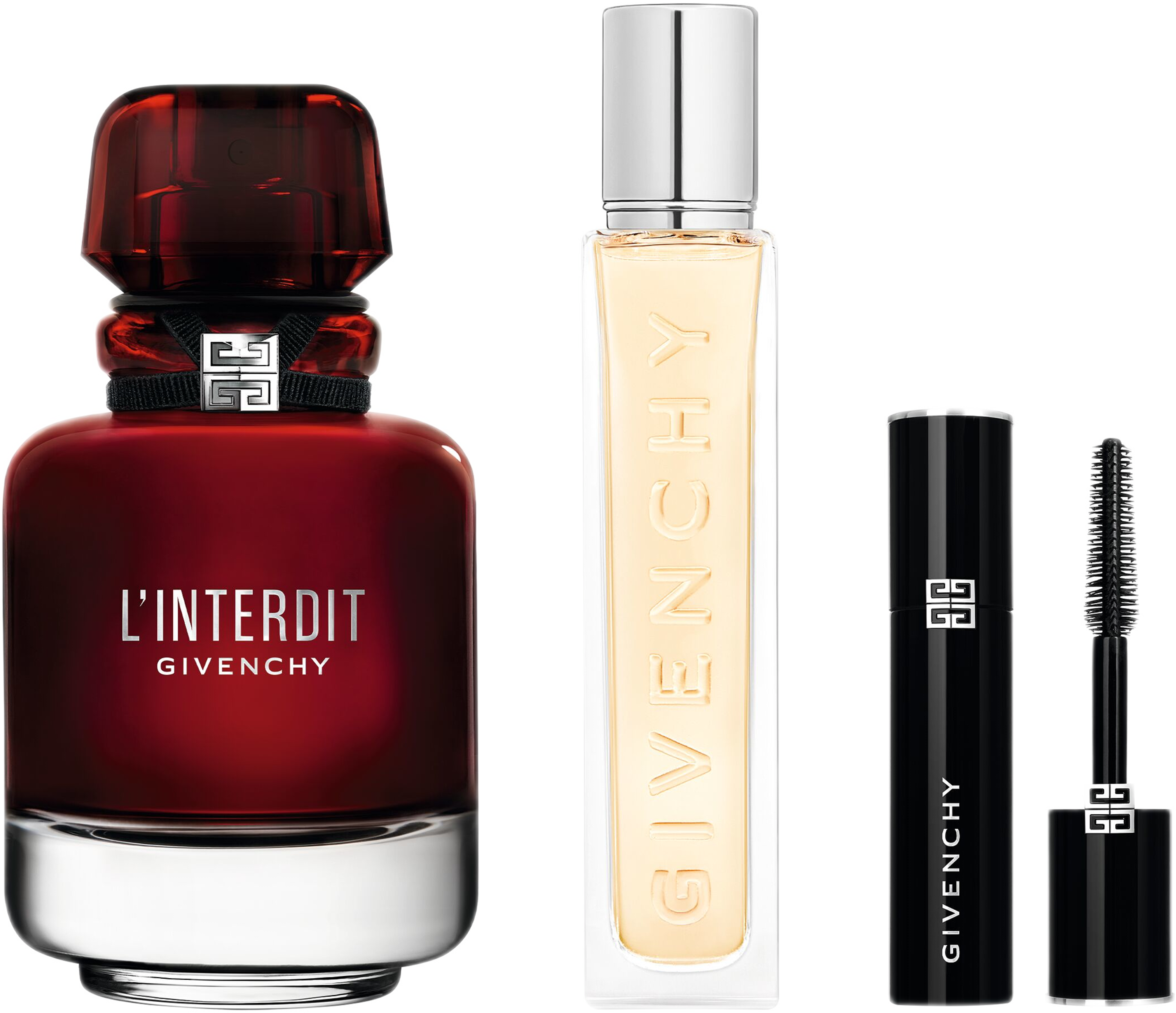 L'Interdit rouge Edp 50ml + mini mascara + travelspray 12,5ml, från Givenchy. Klicka för att öppna bilden i stort format