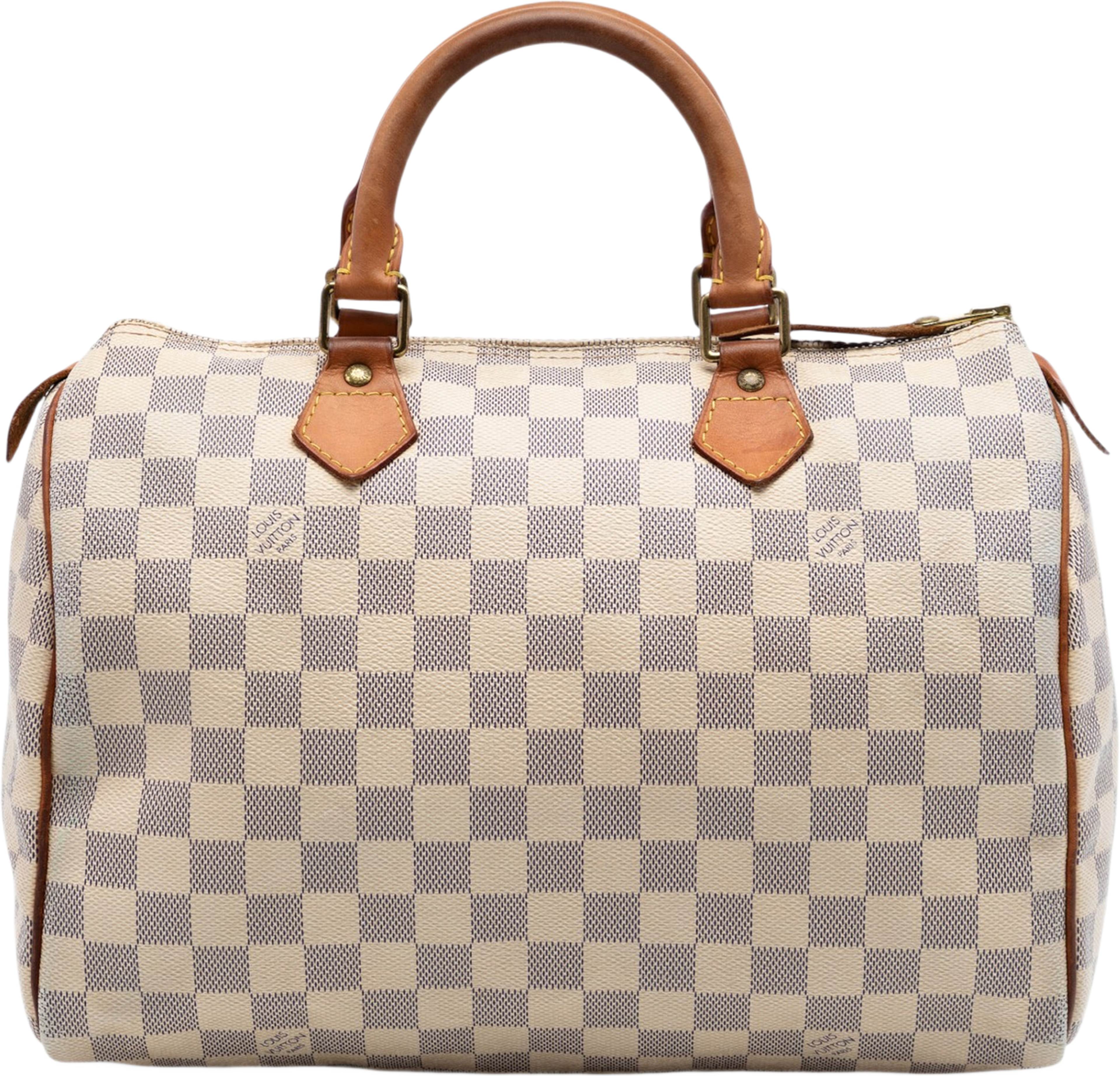 Louis Vuitton Damier Azur Speedy 30, från Luxclusif, i färgen white. Klicka för att öppna bilden i stort format