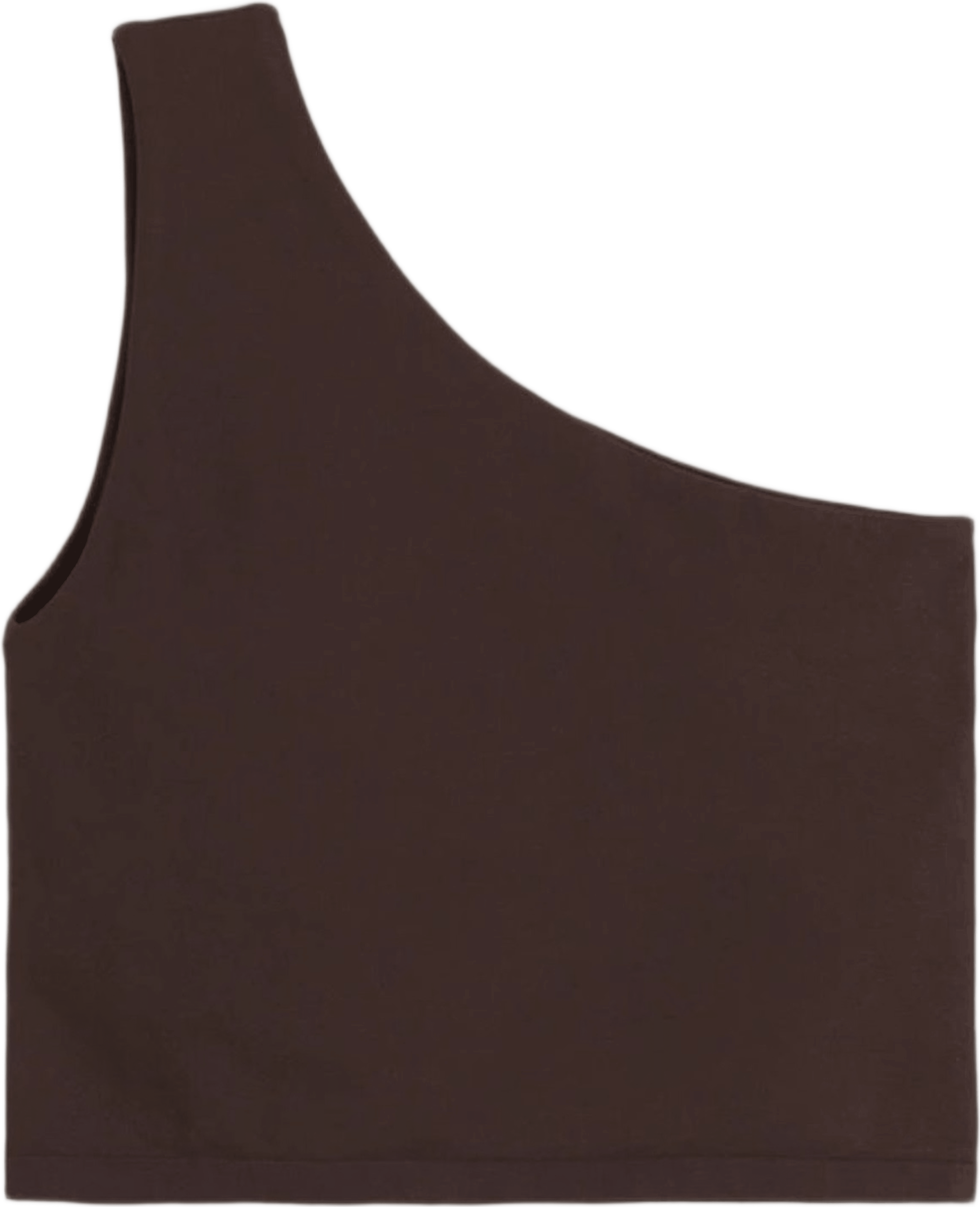Shape Seamless One Shoulder Bralette, från aim'n, i färgen chocolate. Klicka för att öppna bilden i stort format