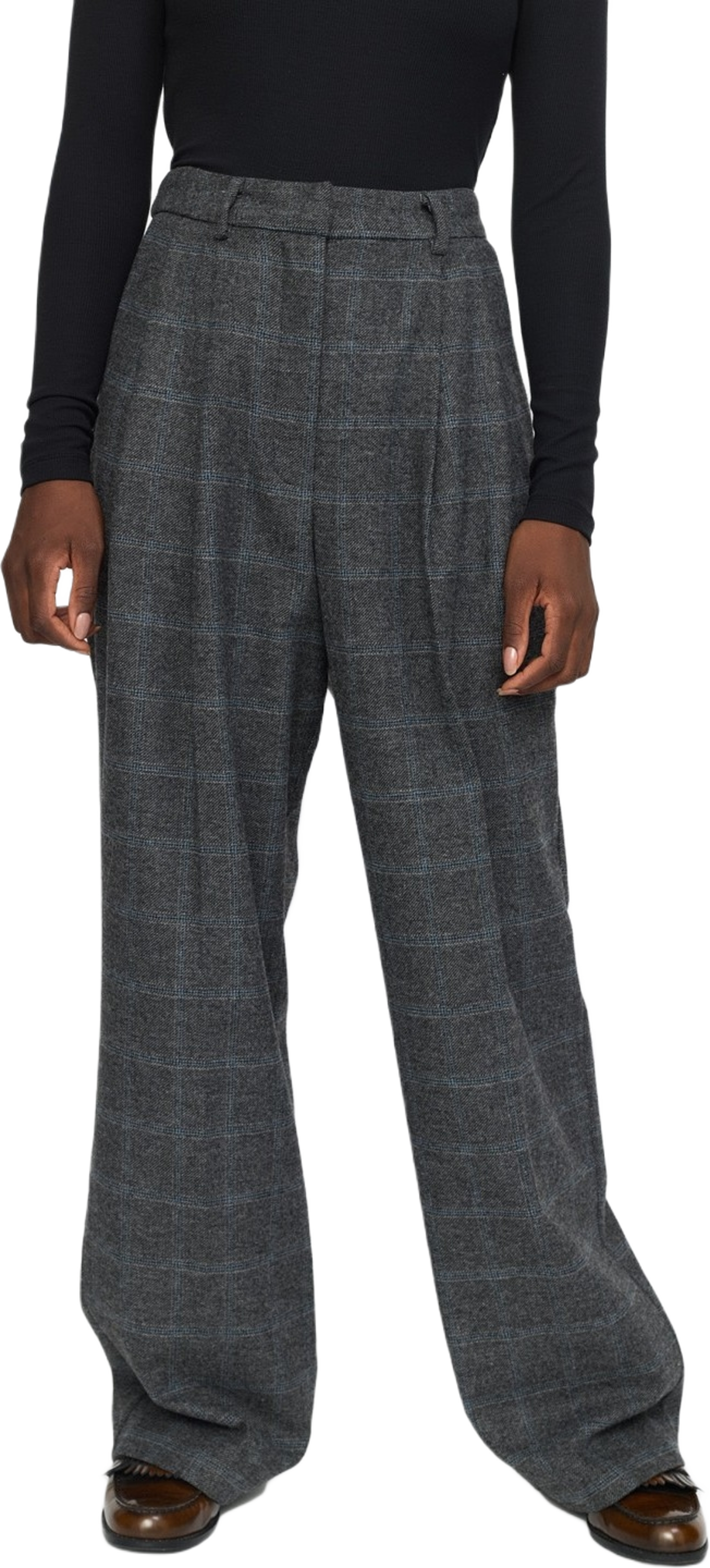 Srannie Pant - Checked Grey Melange