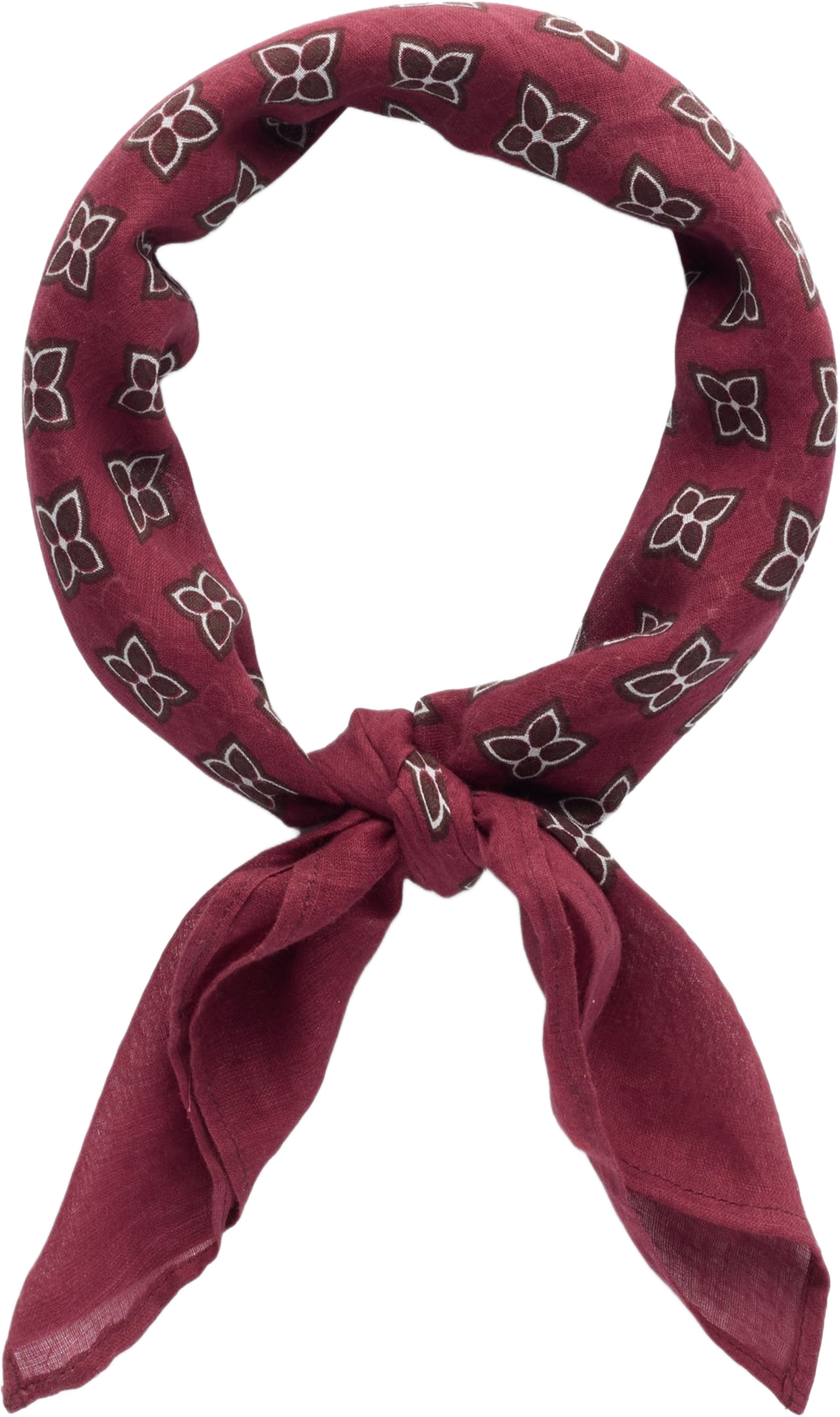 Cotton Patterned Bandana, från John Henric, i färgen burgundy. Klicka för att öppna bilden i stort format