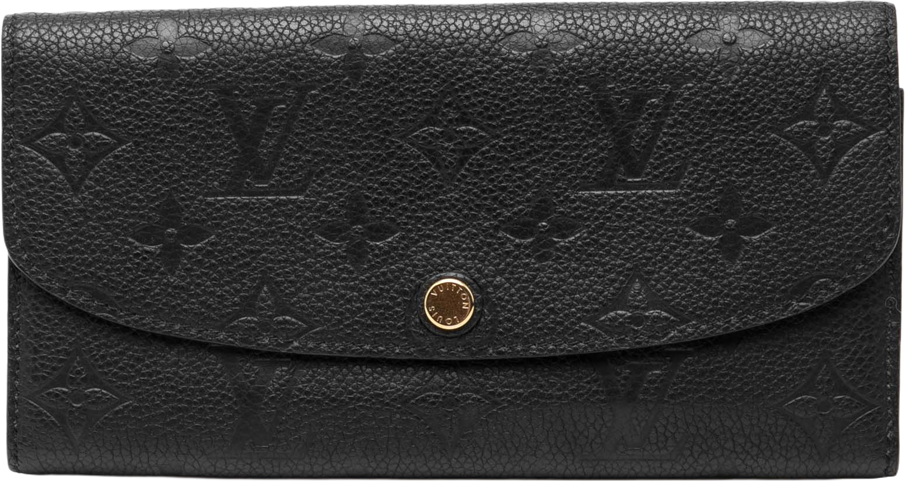 Louis Vuitton Monogram Empreinte Emilie Wallet, från Luxclusif, i färgen black. Klicka för att öppna bilden i stort format