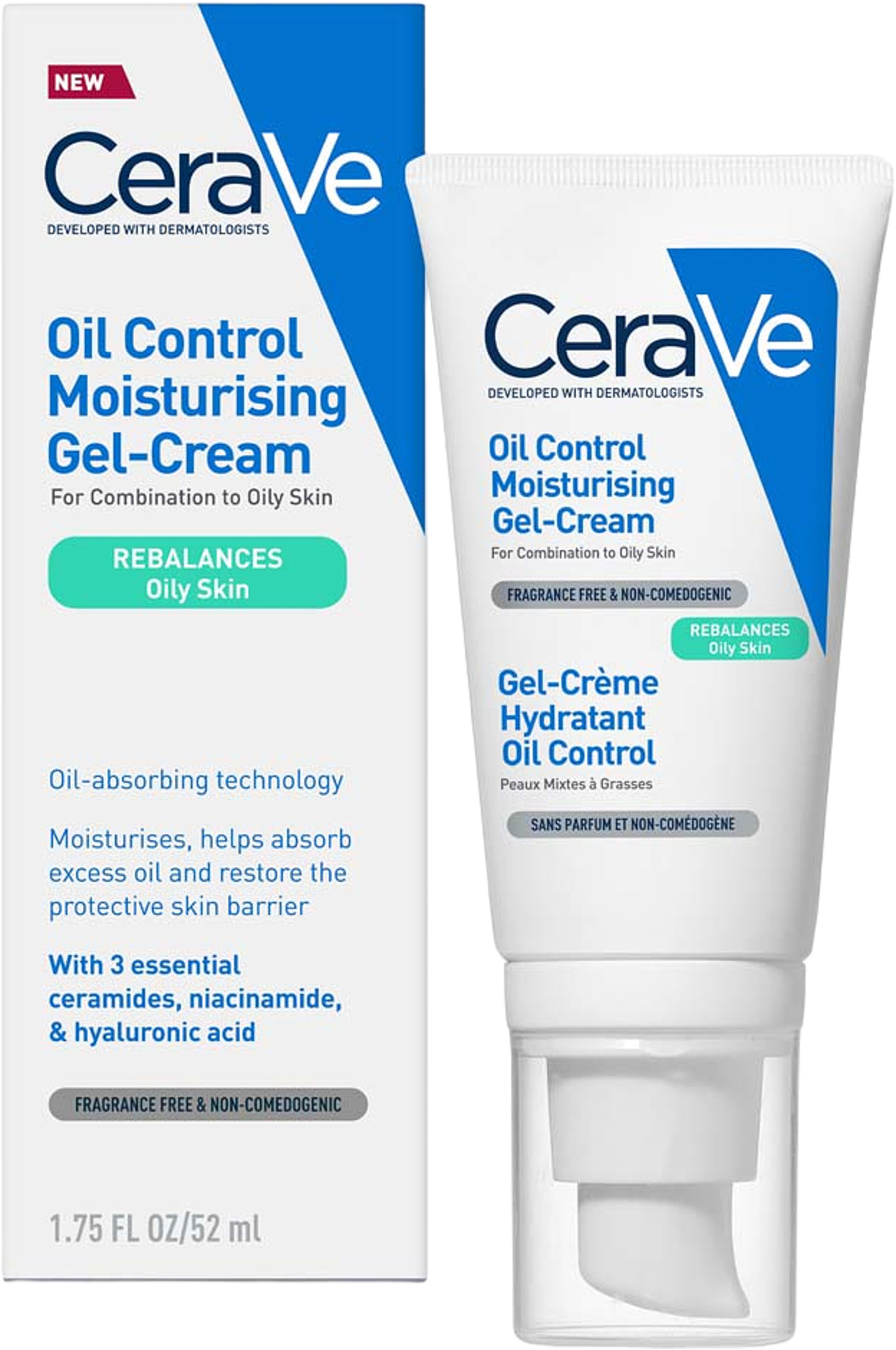 Oil Control Moisturising Gel-cream, från CeraVe. Klicka för att öppna bilden i stort format