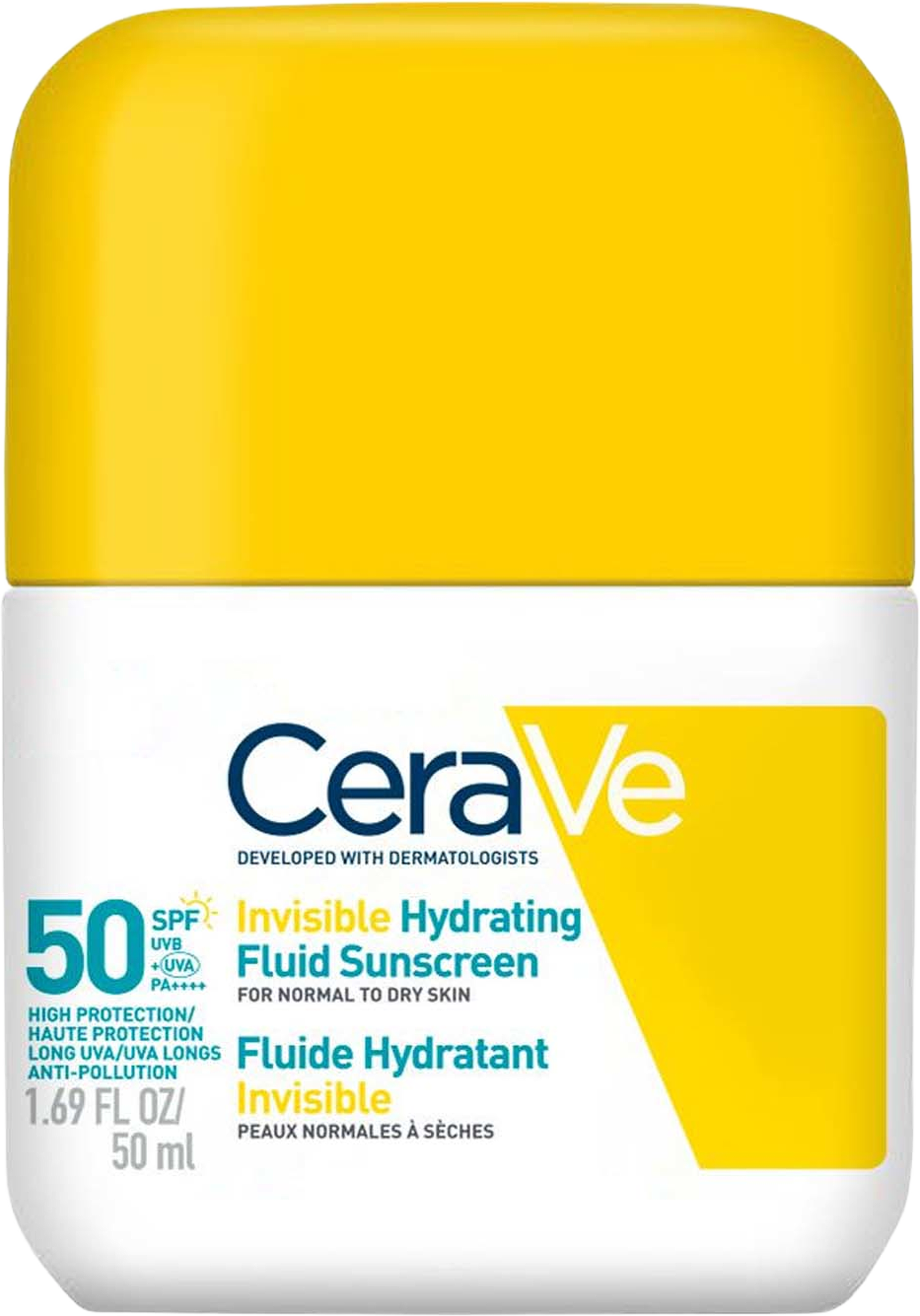 Invisible Hydrating Fluid Sunscreen SPF50, från CeraVe. Klicka för att öppna bilden i stort format