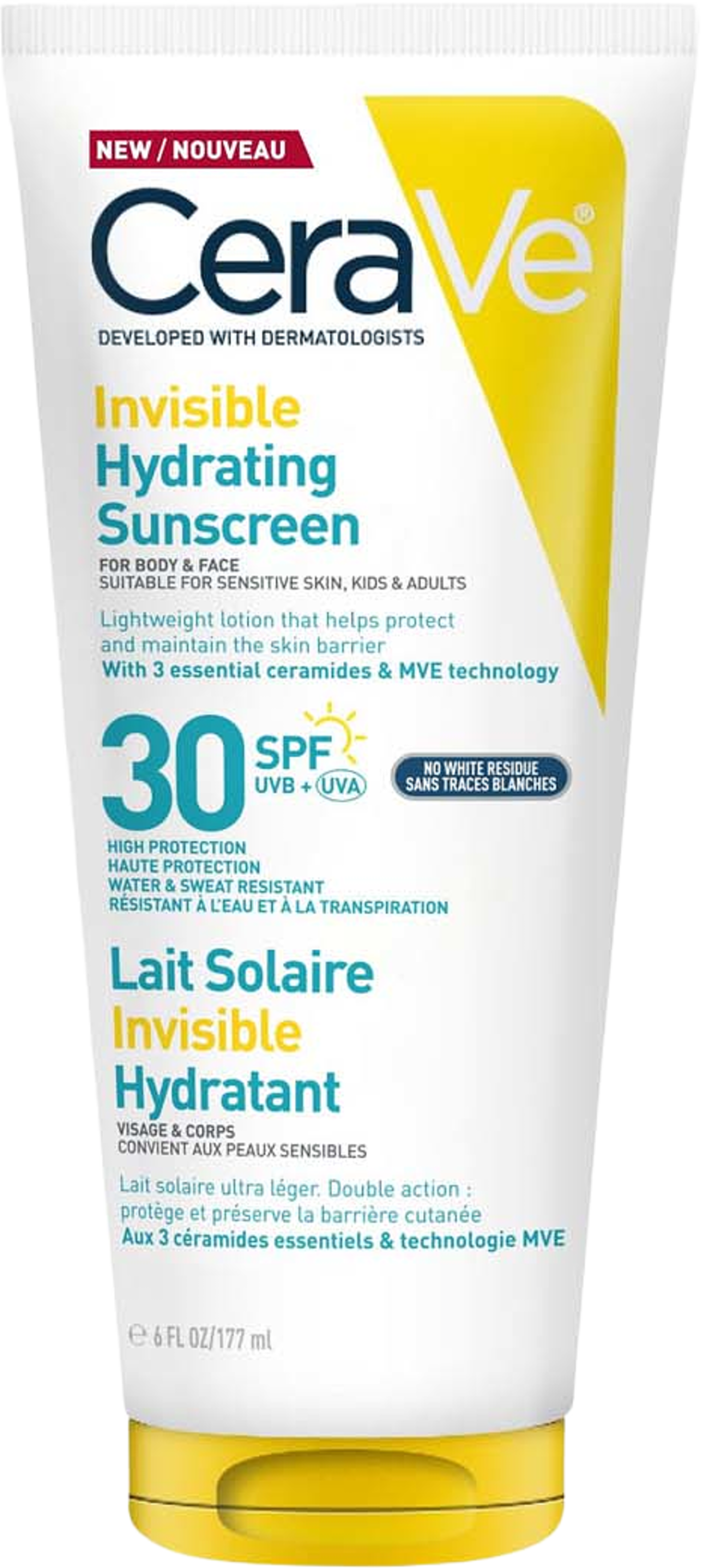 Invisible Hydrating Sunscreen SPF30, från CeraVe. Klicka för att öppna bilden i stort format