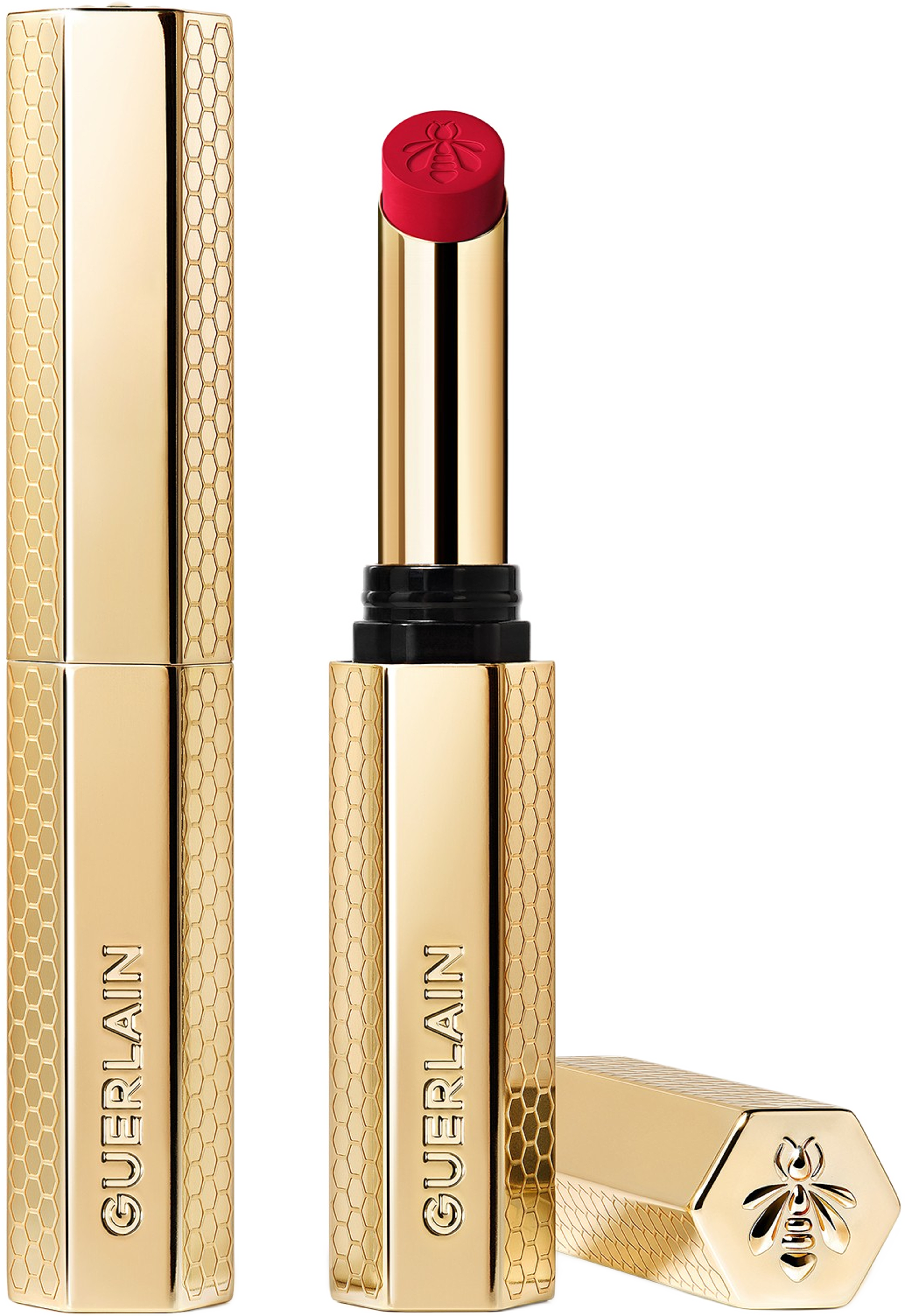 KissKiss Honey-Infused Intense Lipstick, från Guerlain, i färgen Pinkish Red. Klicka för att öppna bilden i stort format