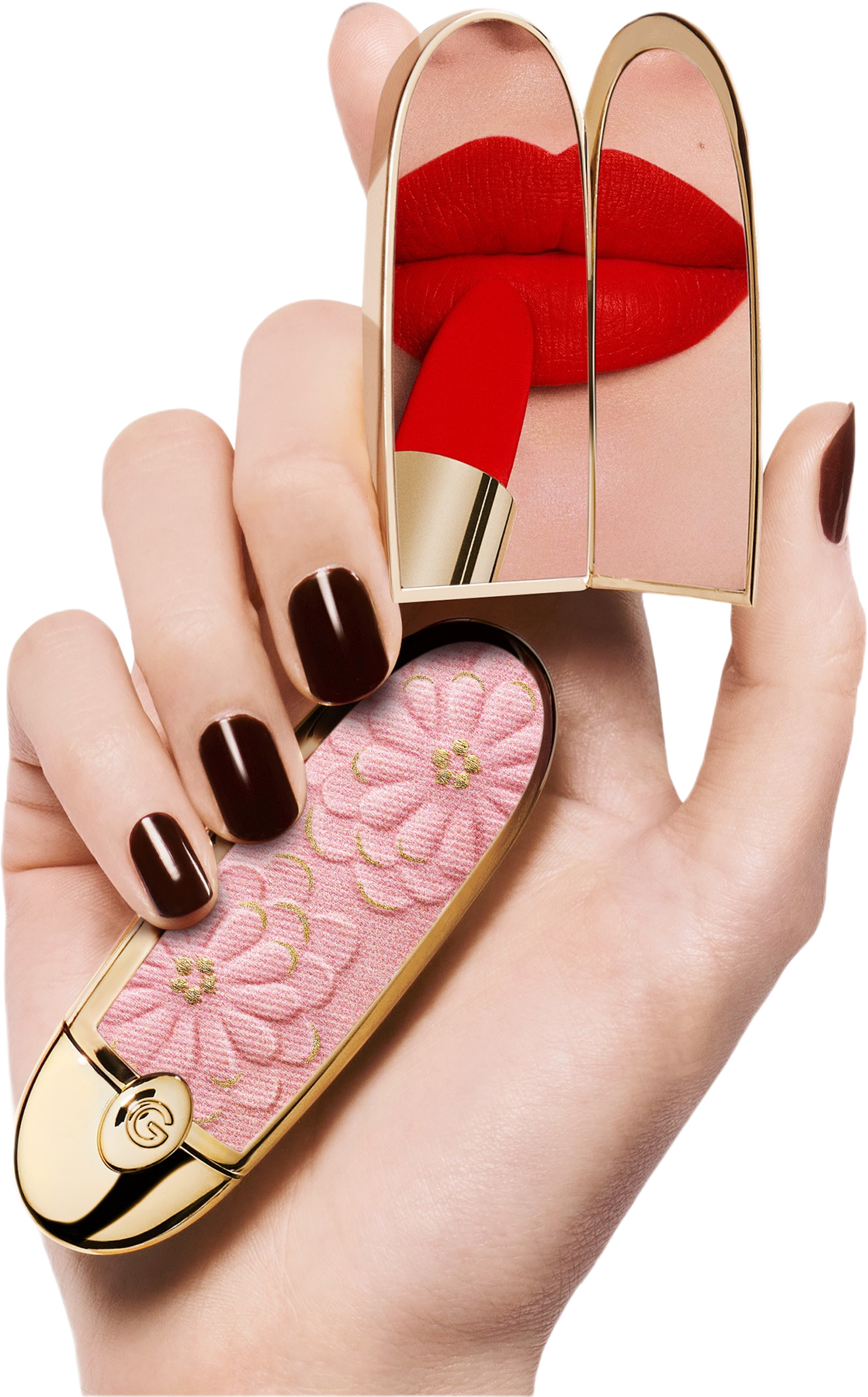 Rouge G The double mirror case, från Guerlain, i färgen Cherry Blossom. Klicka för att öppna bilden i stort format