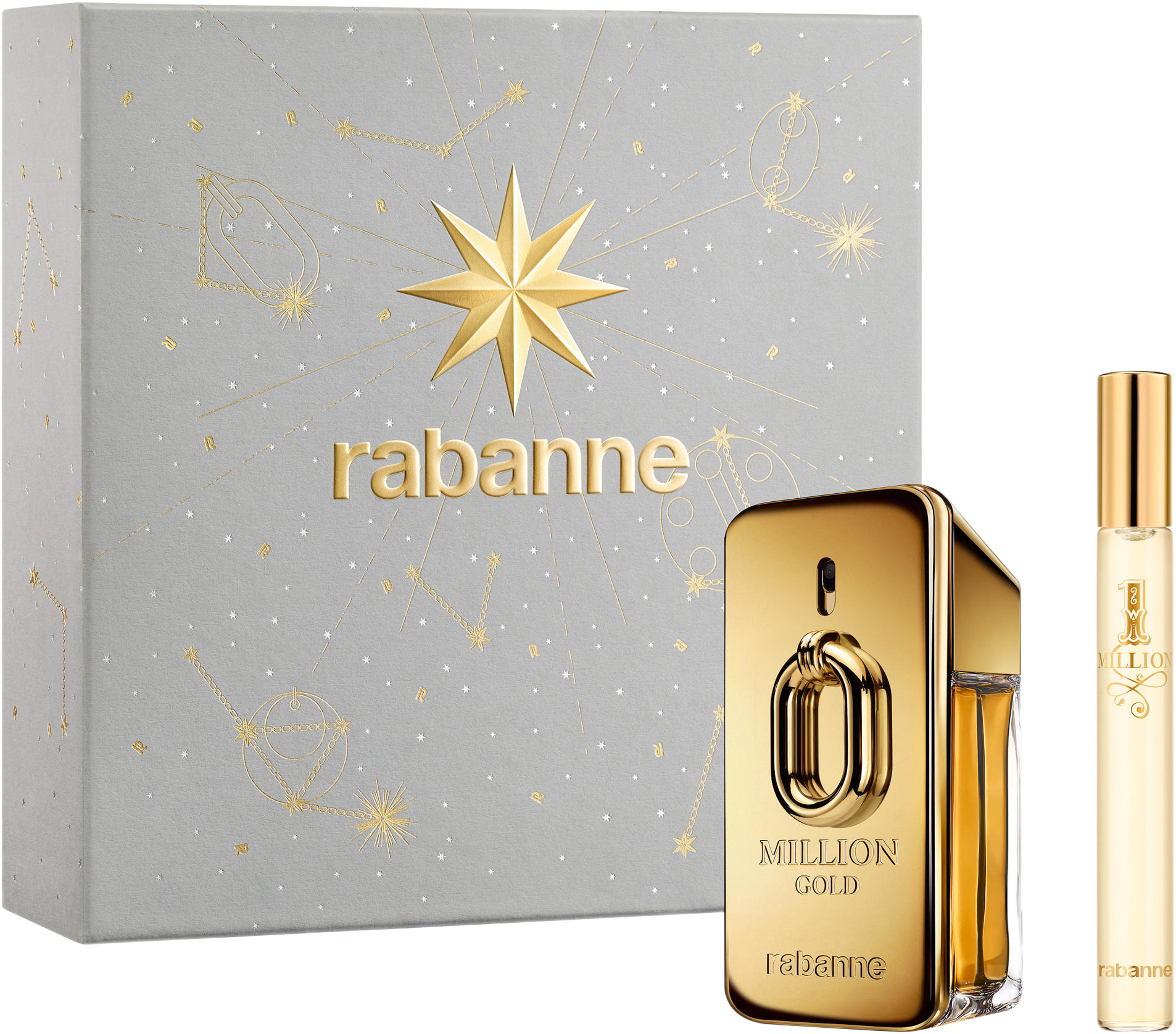 Million Gold for Him EDP 50ml / 10ml, från Rabanne. Klicka för att öppna bilden i stort format