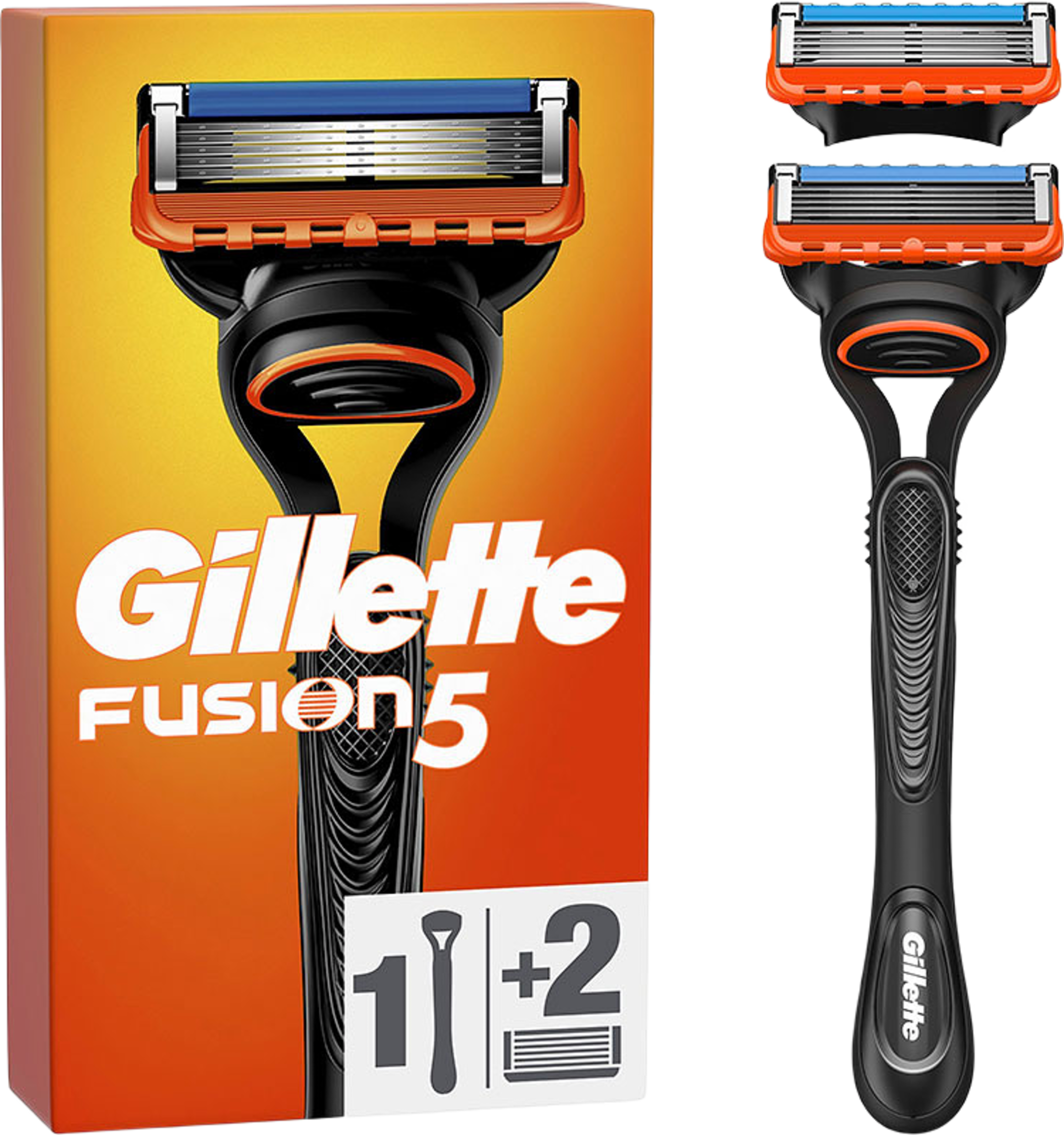 Mach3 Rakhyvel för män,  1 rakhyvel,  2 rakblad, från Gillette. Klicka för att öppna bilden i stort format