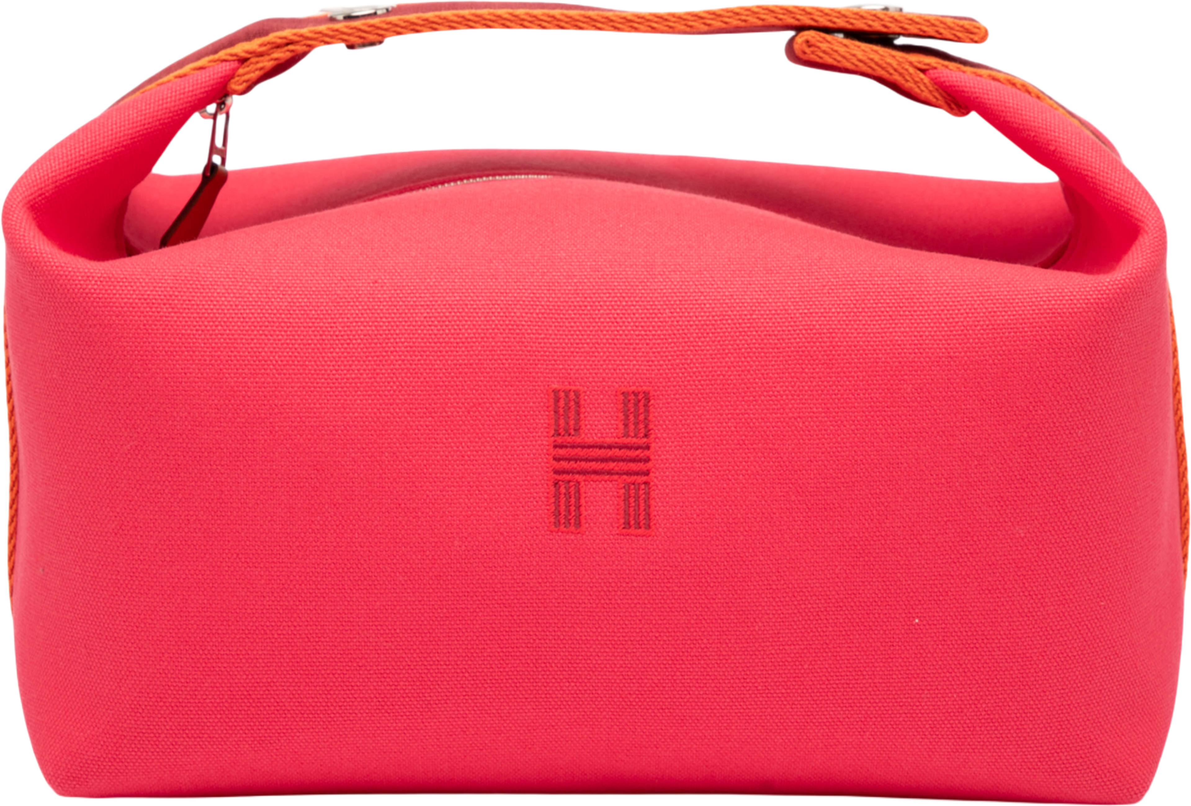 Hermès Large Canvas Bride A Brac, från Luxclusif, i färgen dark pink. Klicka för att öppna bilden i stort format