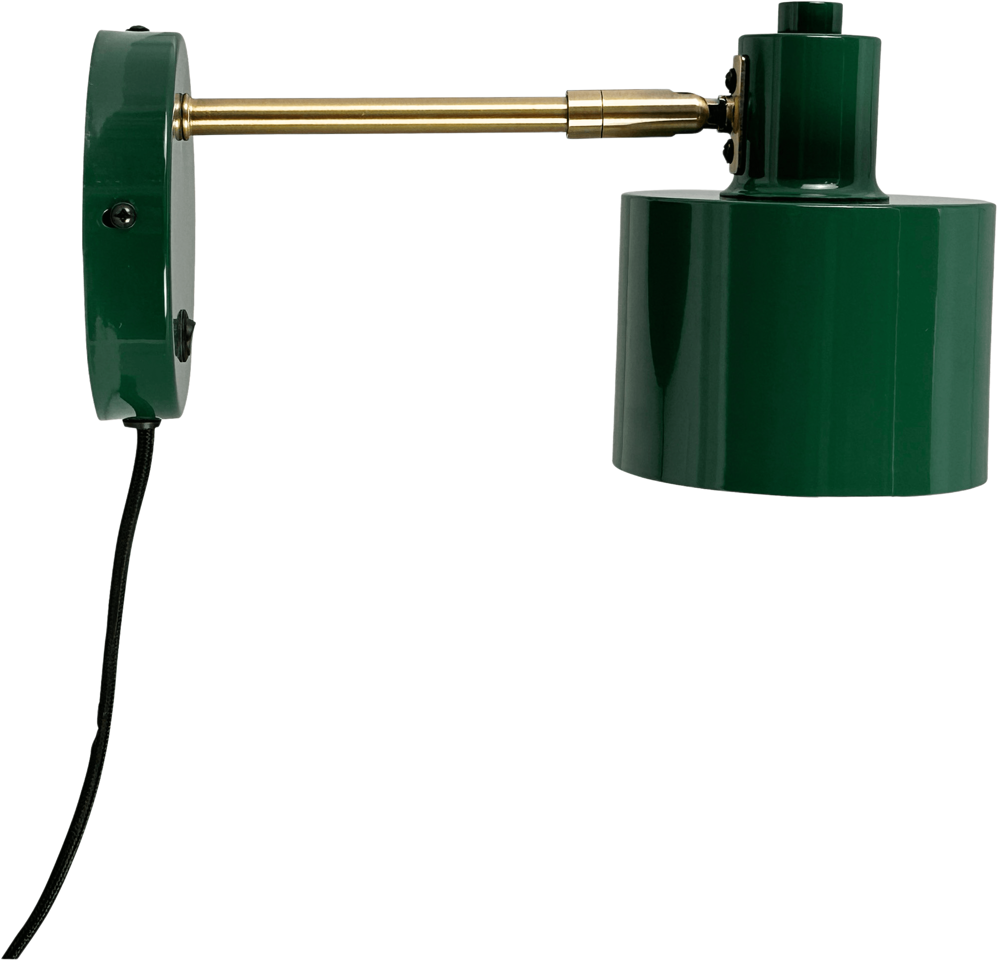 Ocean Wall Lamp, från Dyberg Larsen, i färgen dark green/ brass. Klicka för att öppna bilden i stort format