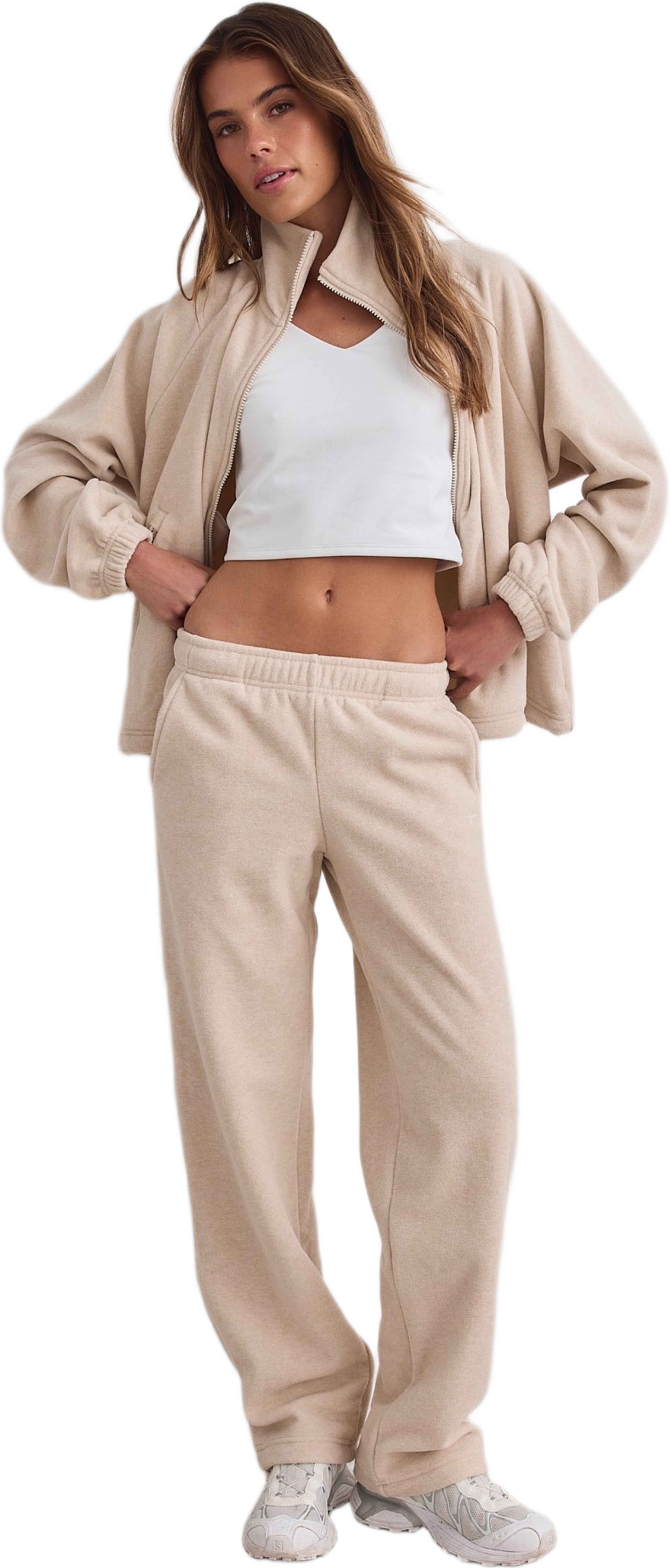 Fleece Pants, från aim'n, i färgen sand. Klicka för att öppna bilden i stort format