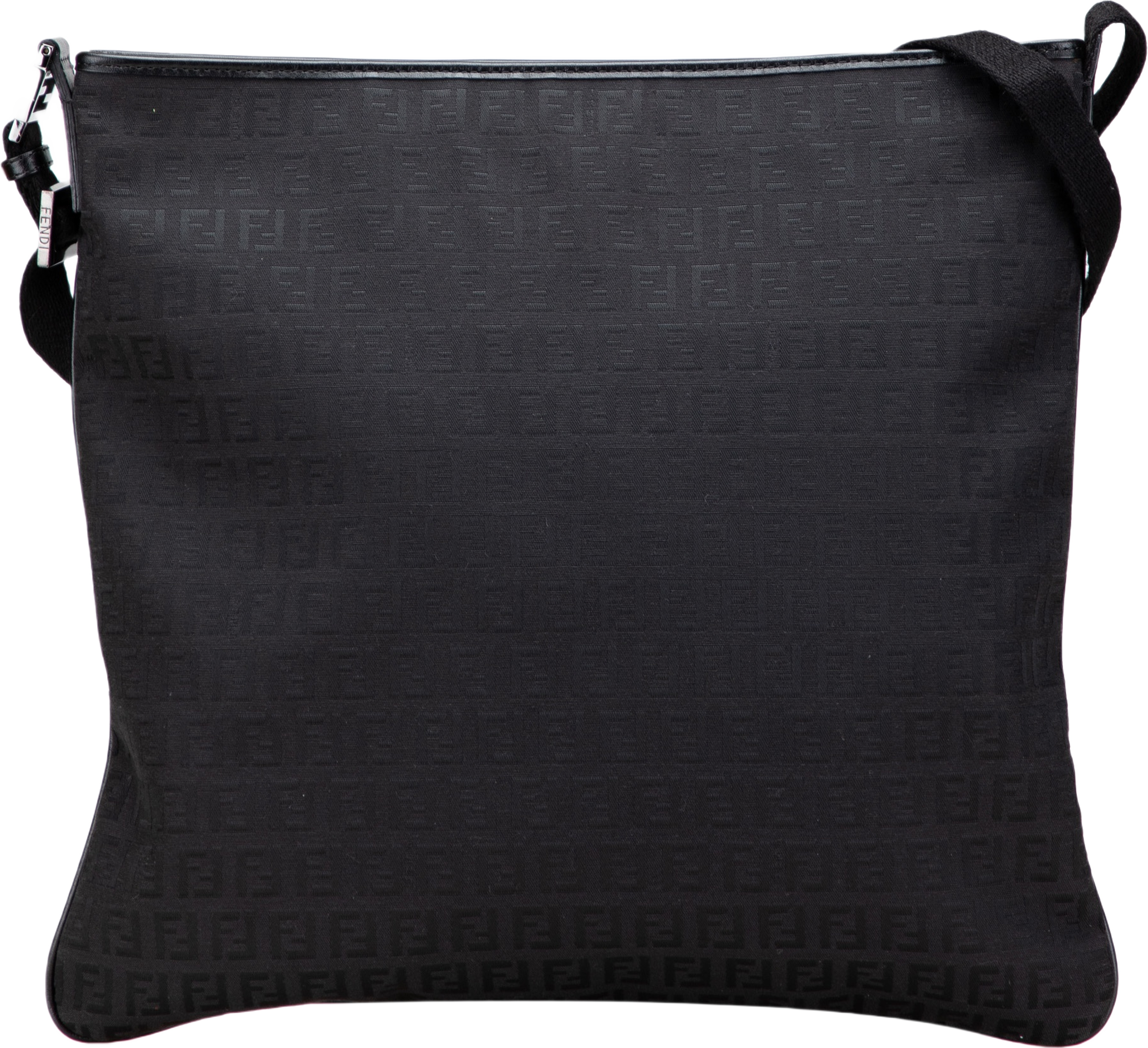 Fendi Zucchino Canvas Crossbody, från Luxclusif, i färgen black. Klicka för att öppna bilden i stort format