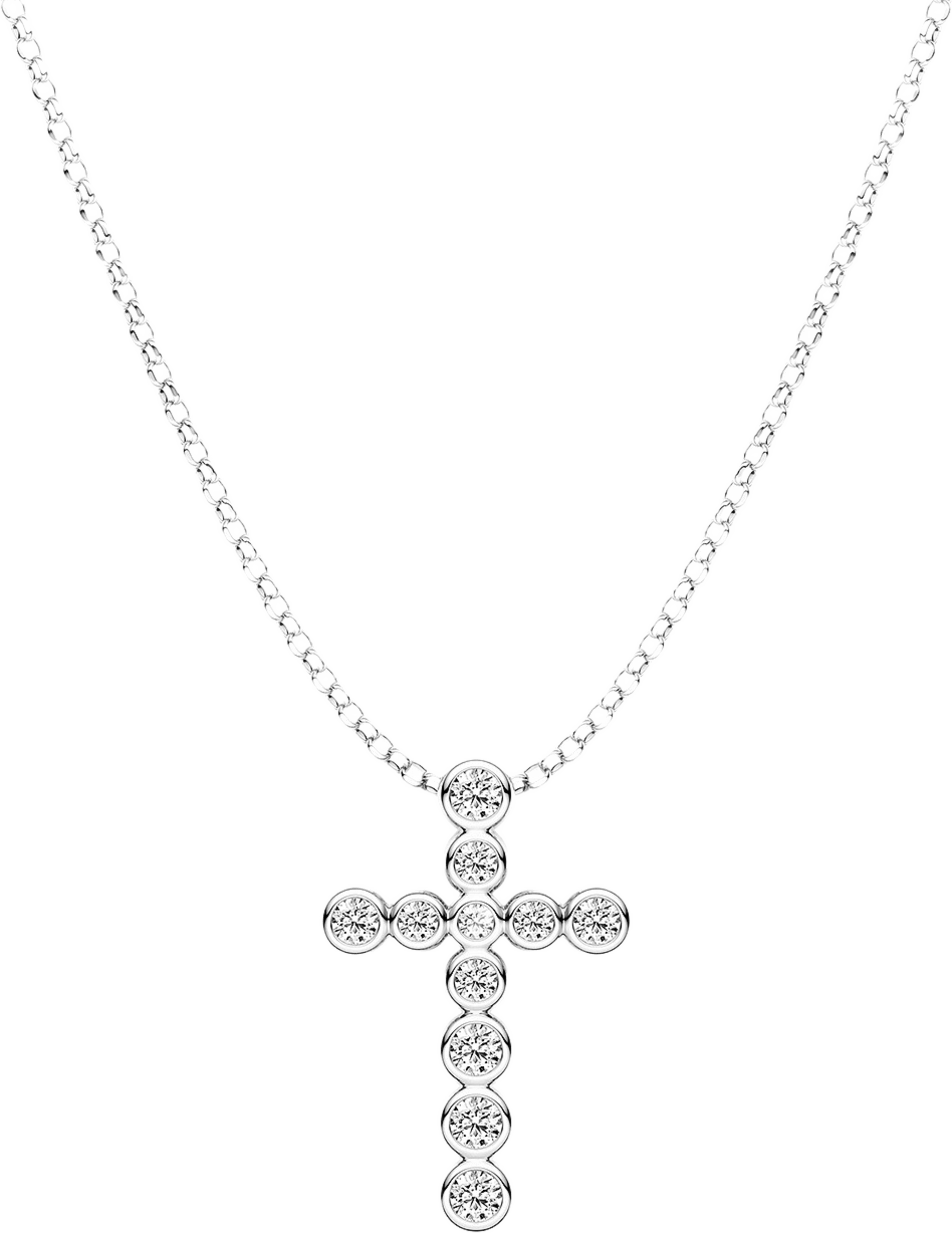 Sardinien Croce Necklace, från Sif Jakobs Jewellery, i färgen silver. Klicka för att öppna bilden i stort format