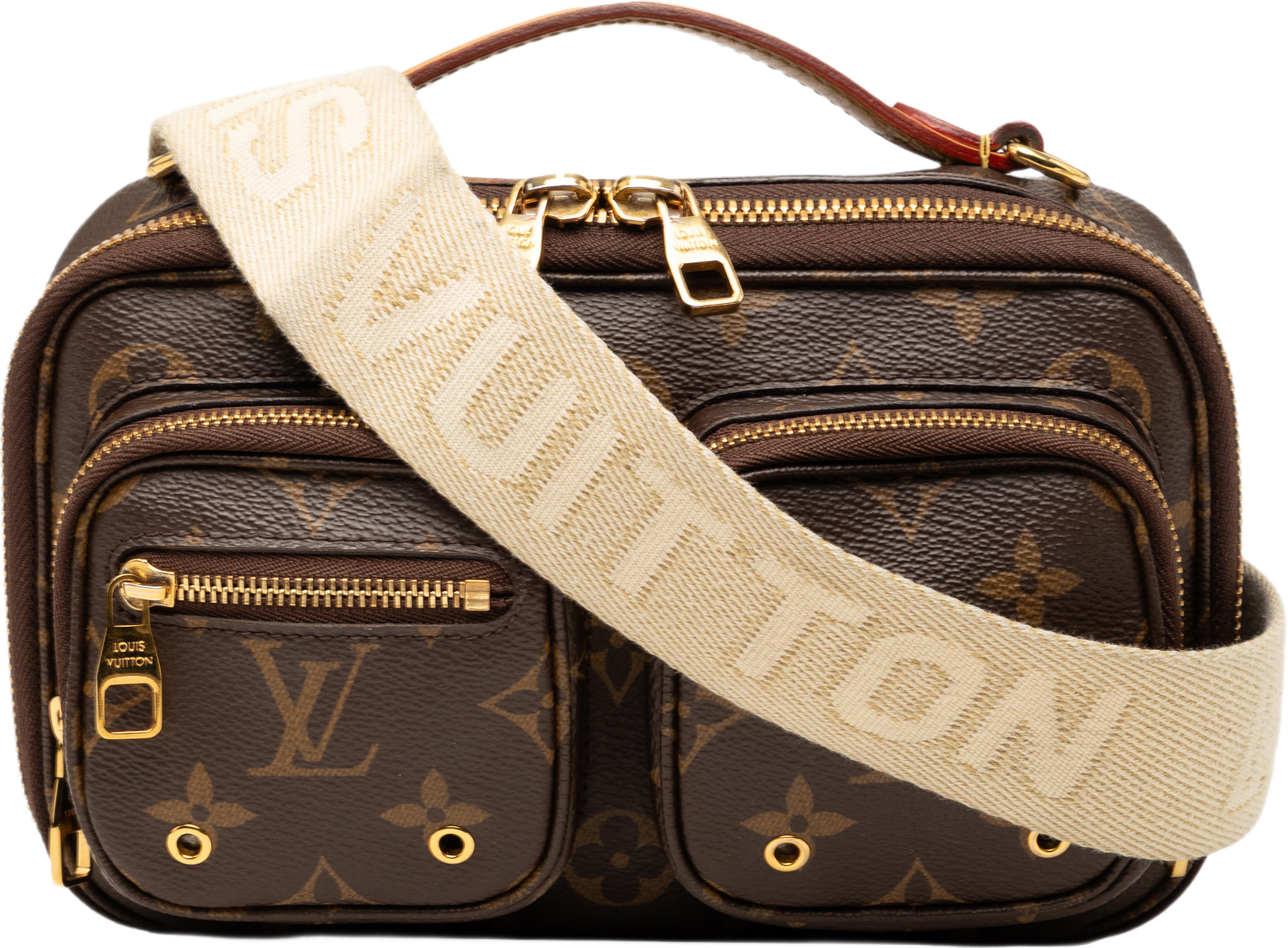 Louis Vuitton Monogram Utility Satchel, från Luxclusif, i färgen brown. Klicka för att öppna bilden i stort format