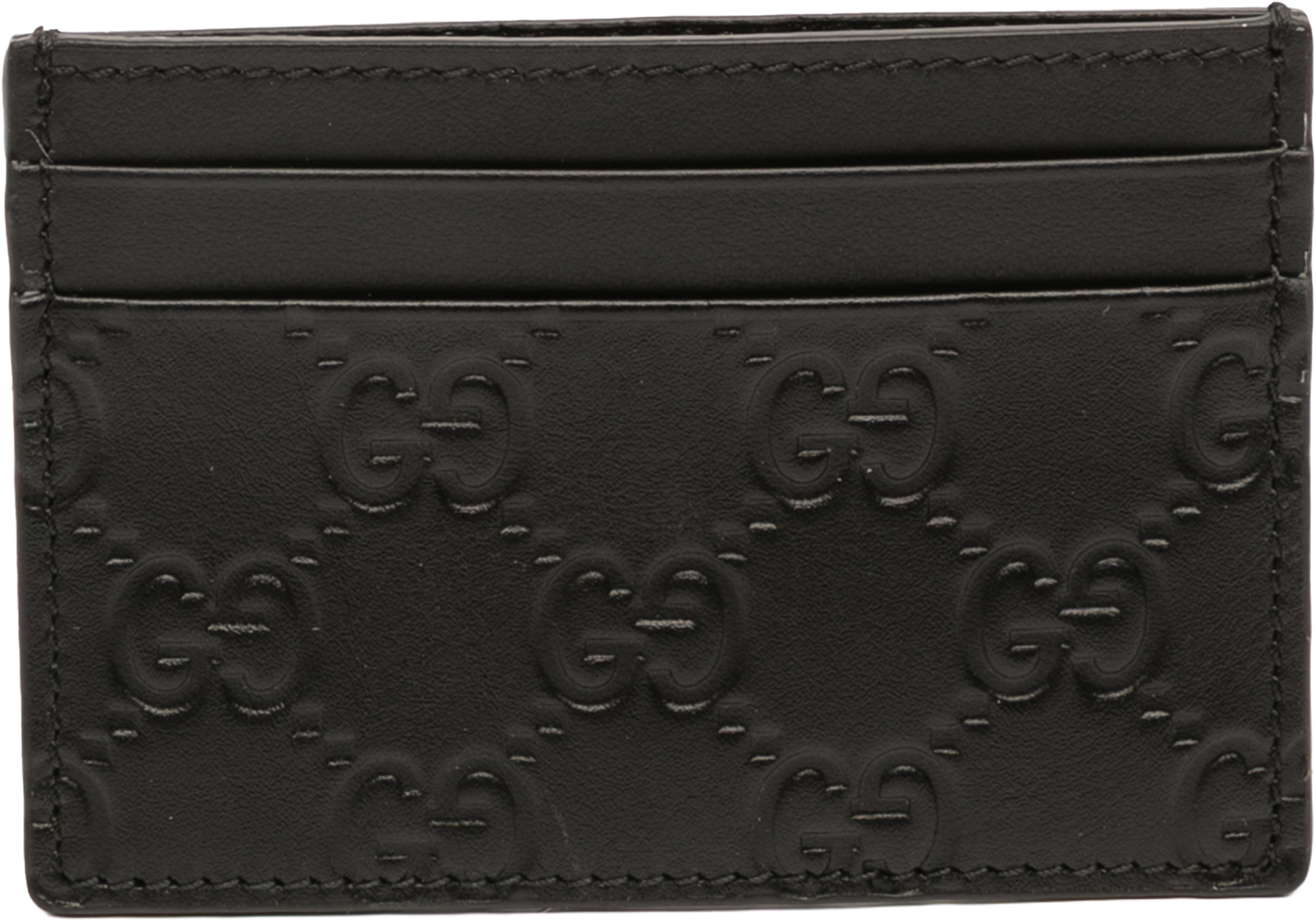 Gucci Guccissima Card Holder, från Luxclusif, i färgen black. Klicka för att öppna bilden i stort format