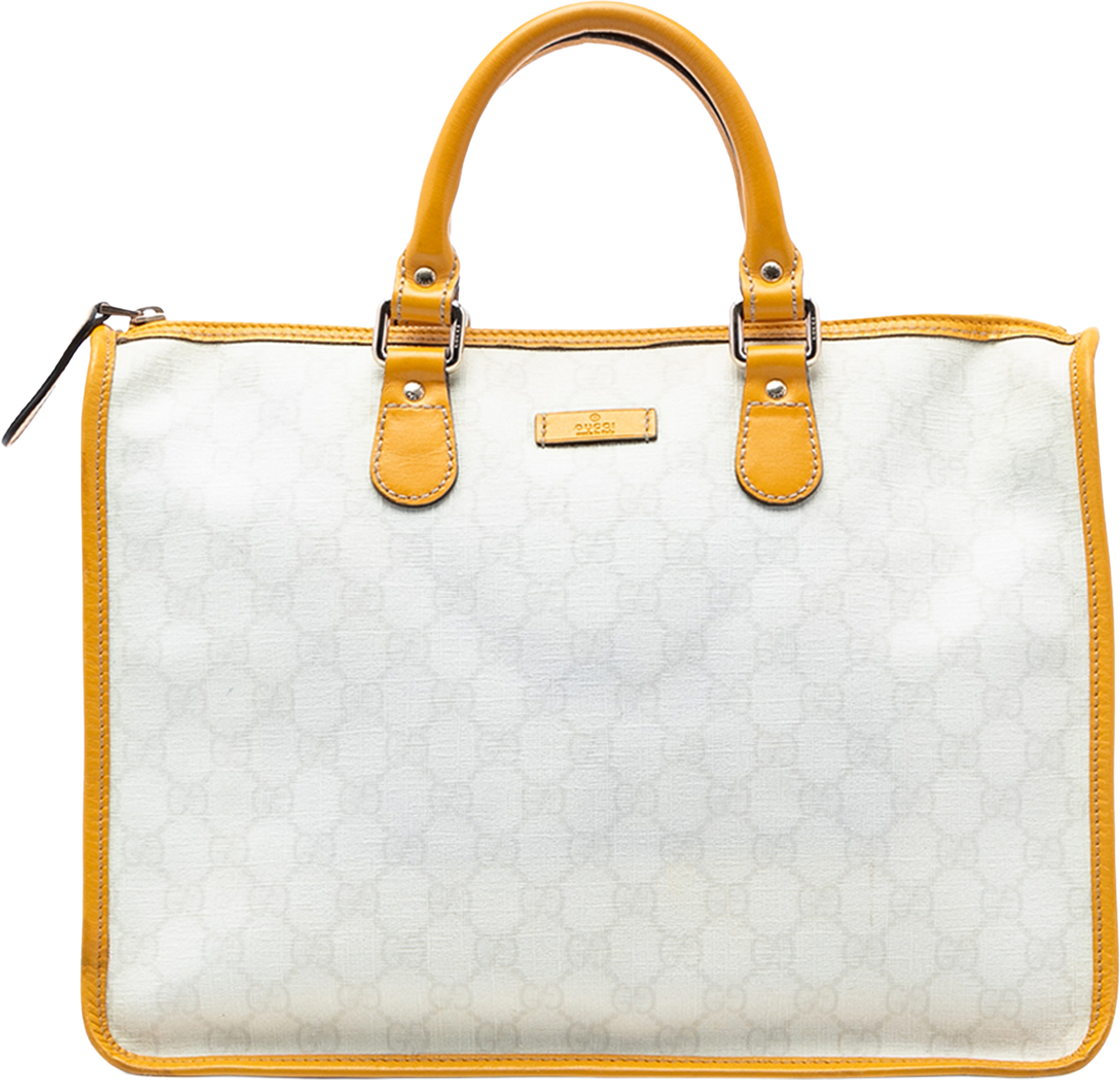 Gucci Gg Supreme Satchel, från Luxclusif, i färgen white. Klicka för att öppna bilden i stort format