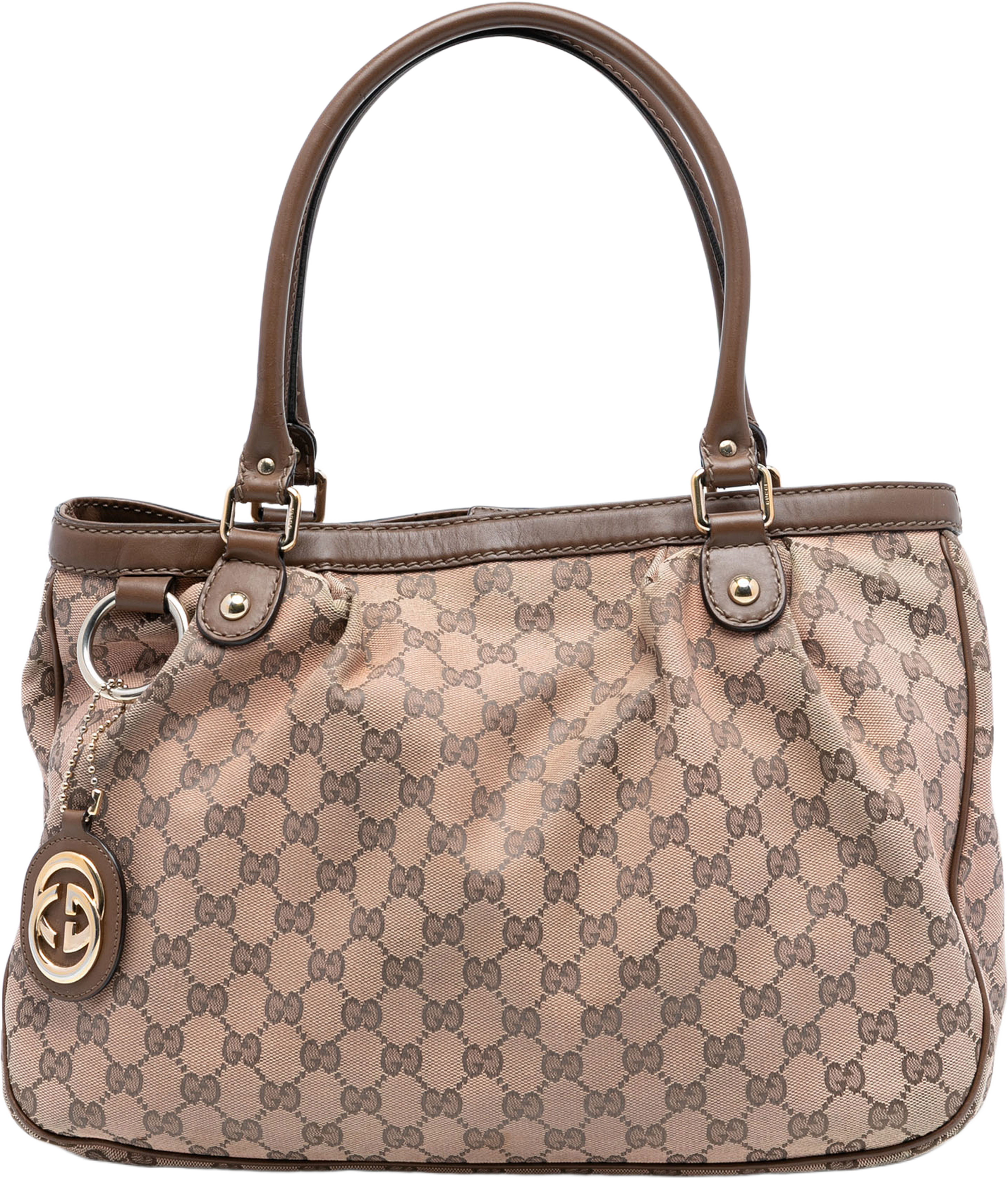 Gucci Gg Canvas Sukey Tote, från Luxclusif, i färgen beige. Klicka för att öppna bilden i stort format