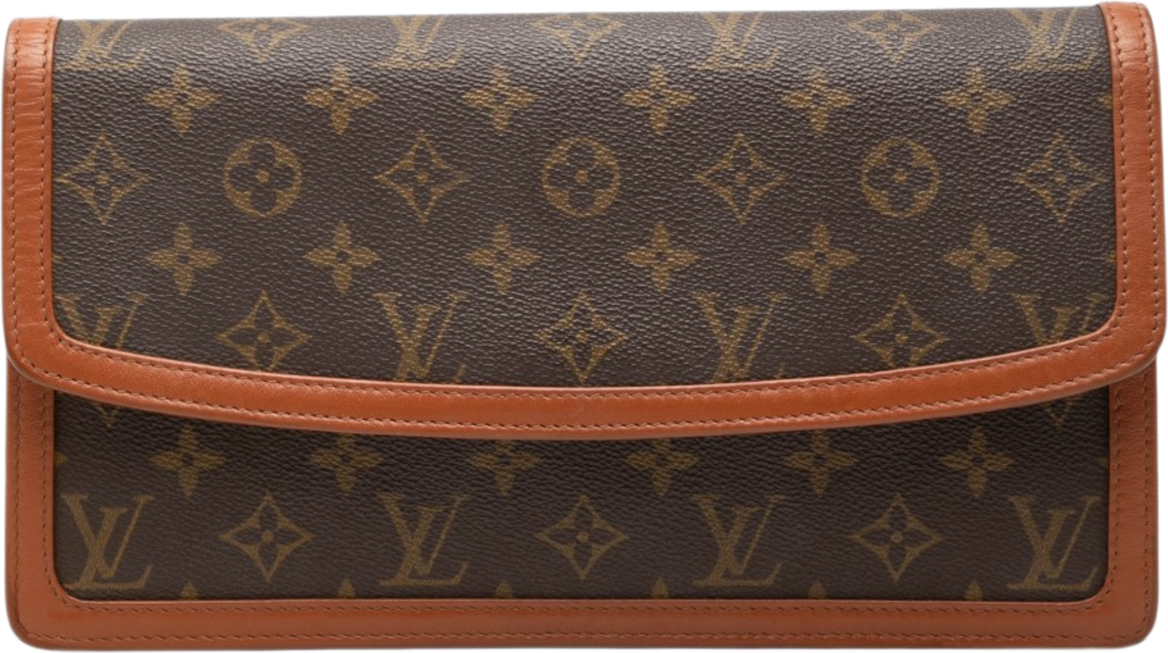 Louis Vuitton Monogram Pochette Dame Gm, från Luxclusif, i färgen brun. Klicka för att öppna bilden i stort format