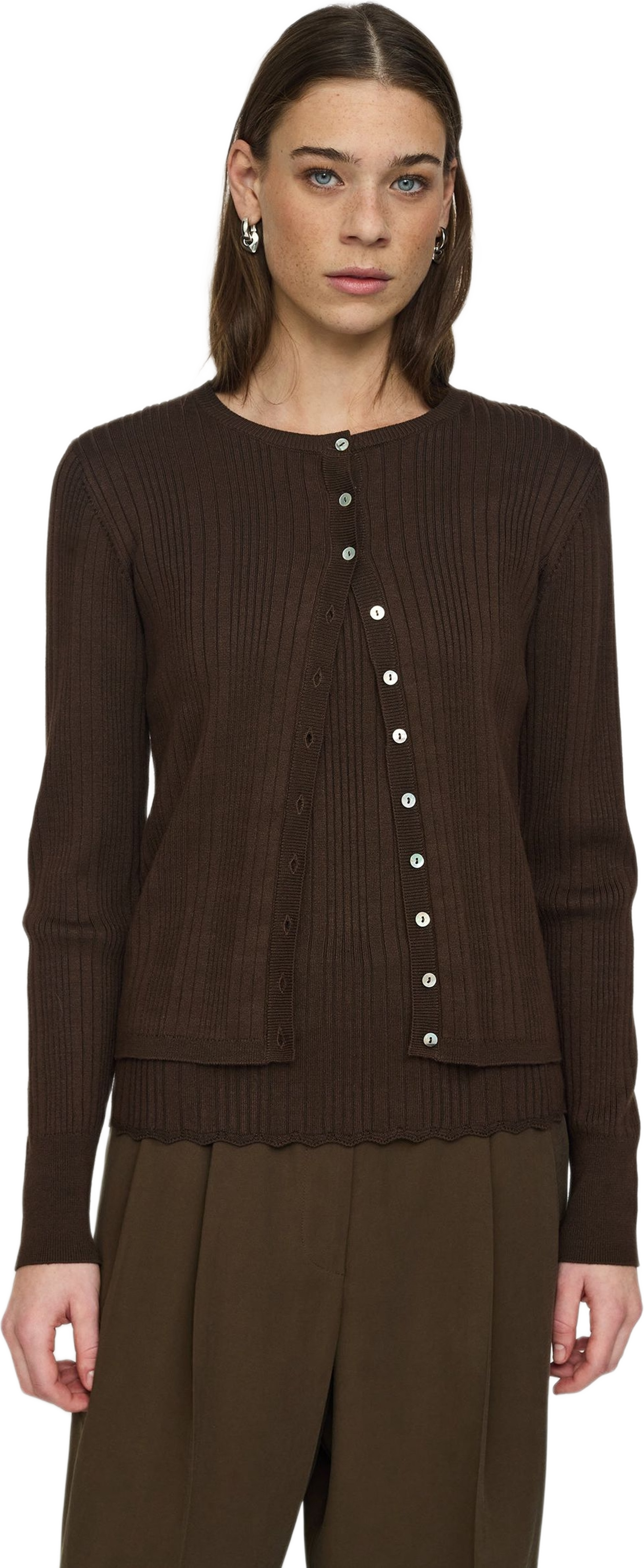 Sraitla Cardigan Knit - Slate, från Soft Rebels, i färgen slate. Klicka för att öppna bilden i stort format