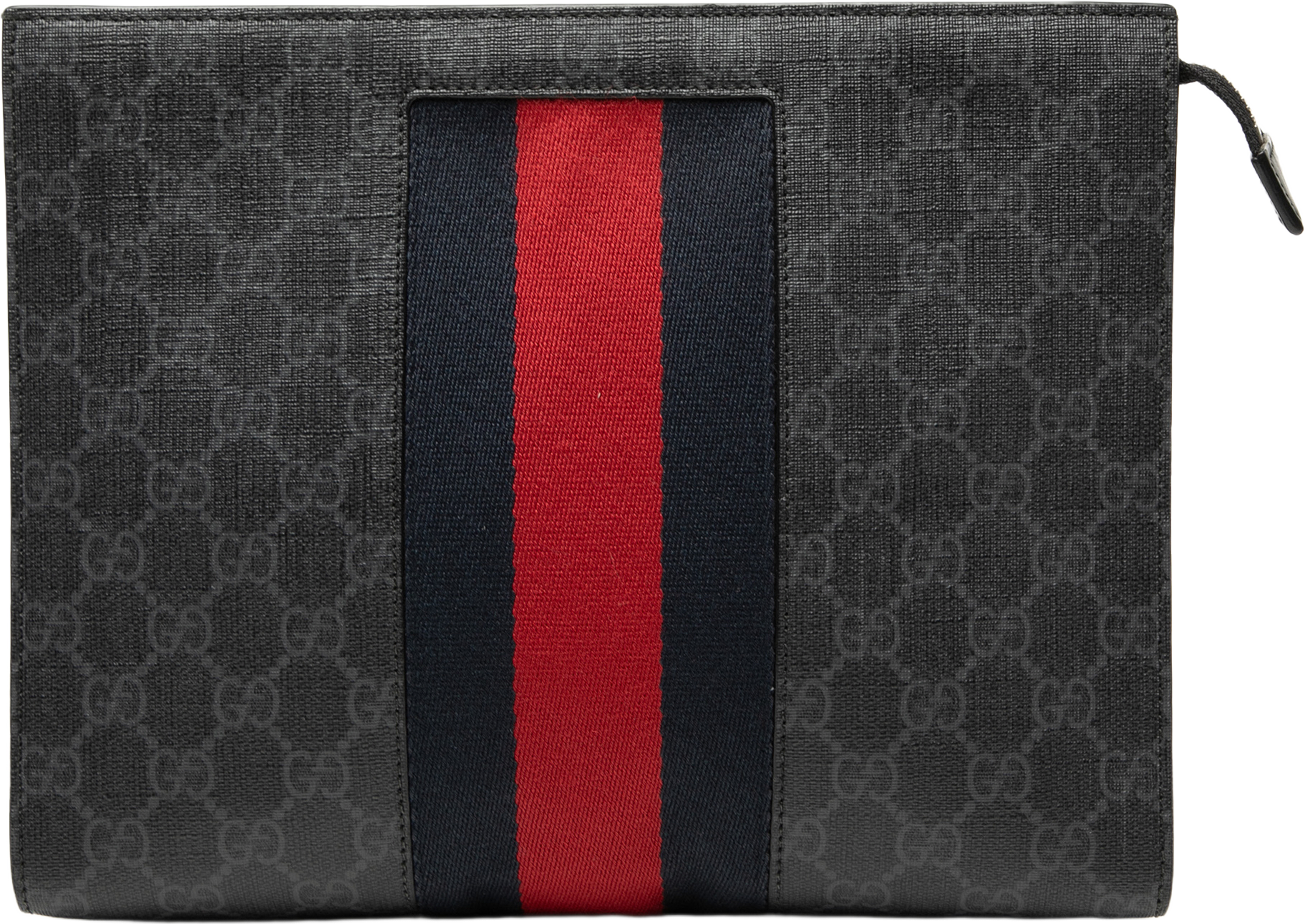 Gucci Gg Supreme Web Clutch, från Luxclusif, i färgen black. Klicka för att öppna bilden i stort format