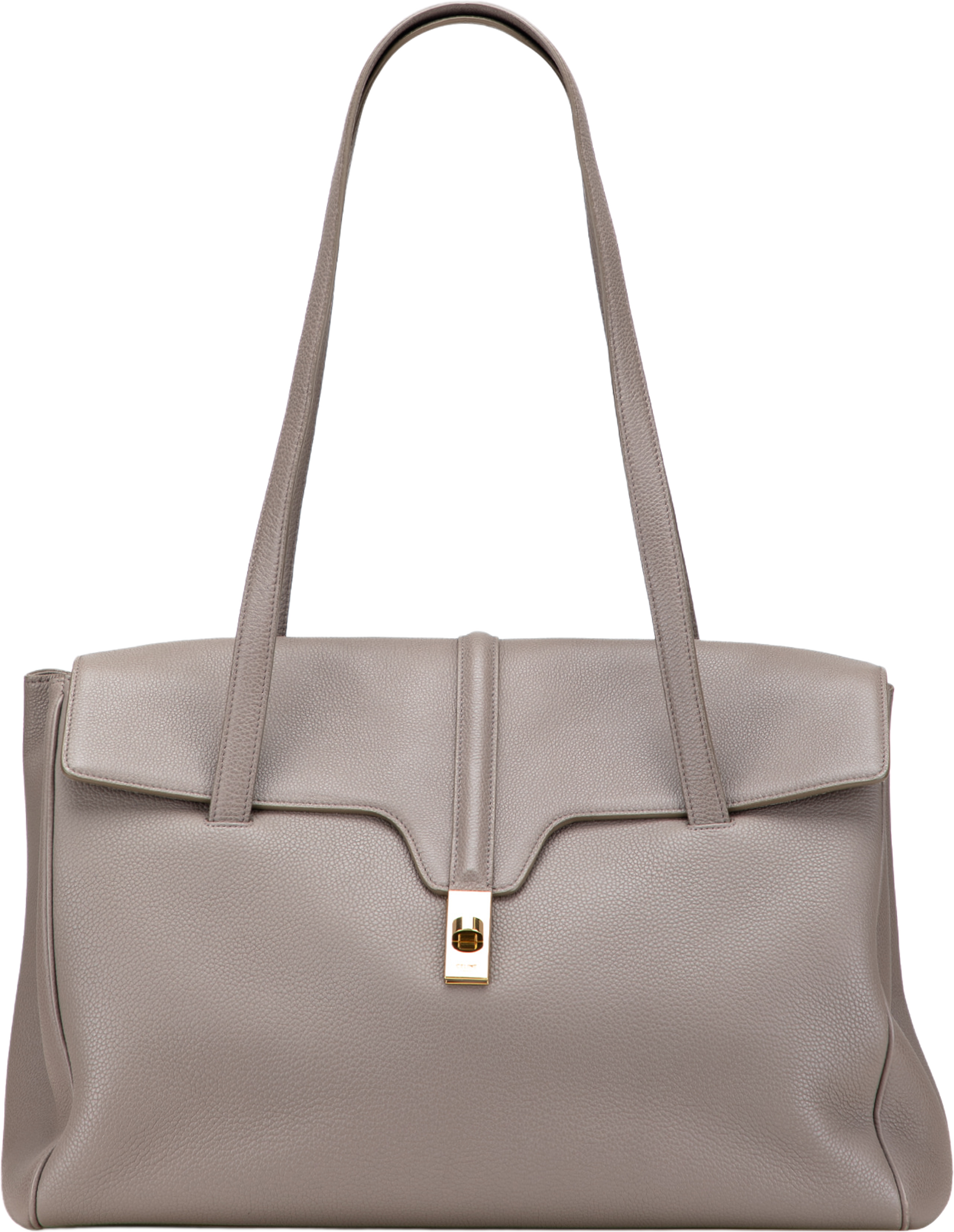 Celine Medium Leather Soft 16 Shoulder Bag, från Luxclusif, i färgen gray. Klicka för att öppna bilden i stort format