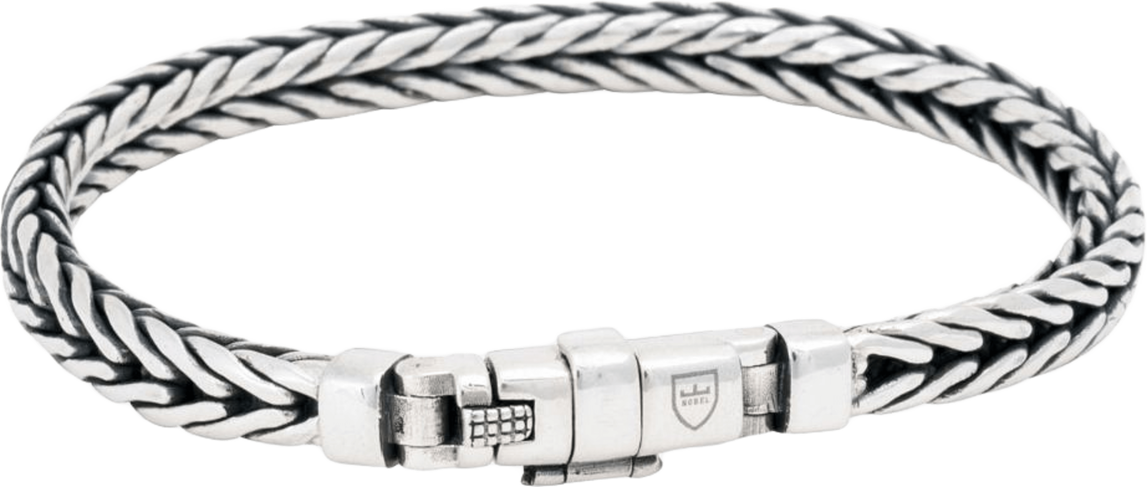 Silverarmband | Oxiderad Rävsvanslänk | Nobel By Billgren, från by BILLGREN, i färgen silver. Klicka för att öppna bilden i stort format