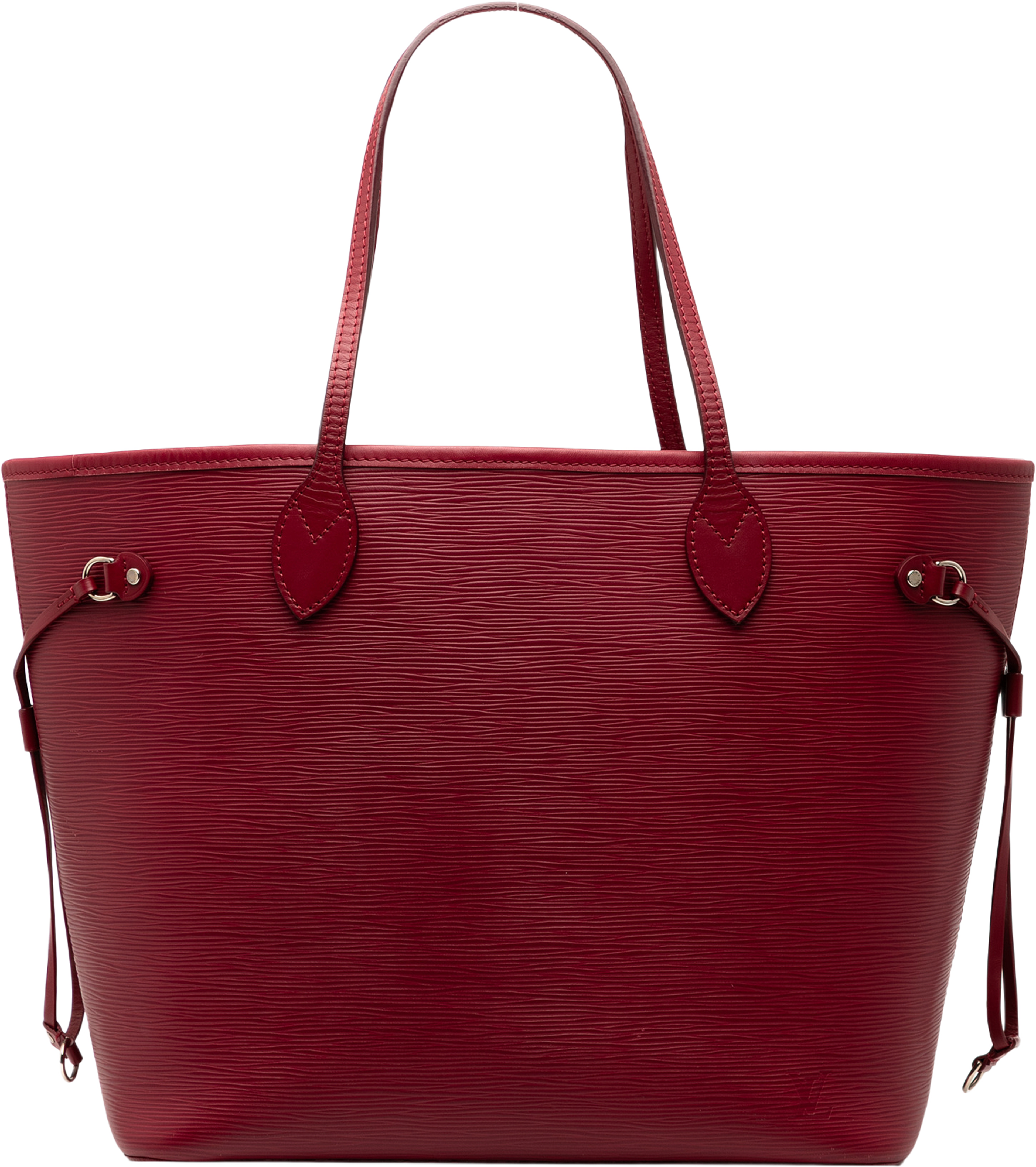 Louis Vuitton Epi Neverfull Mm, från Luxclusif, i färgen red. Klicka för att öppna bilden i stort format