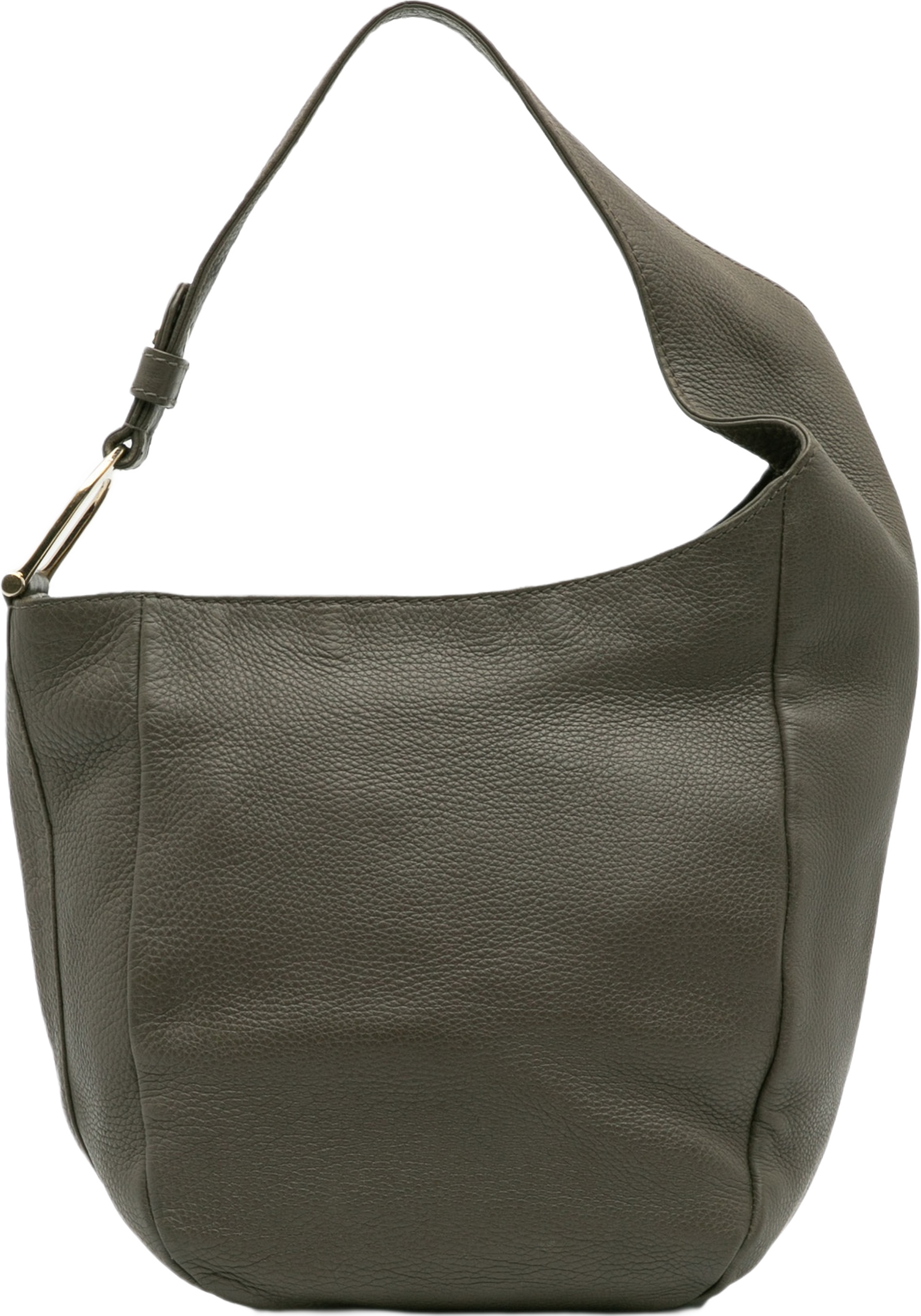 Gucci Leather Greenwich Hobo, från Luxclusif, i färgen gray.