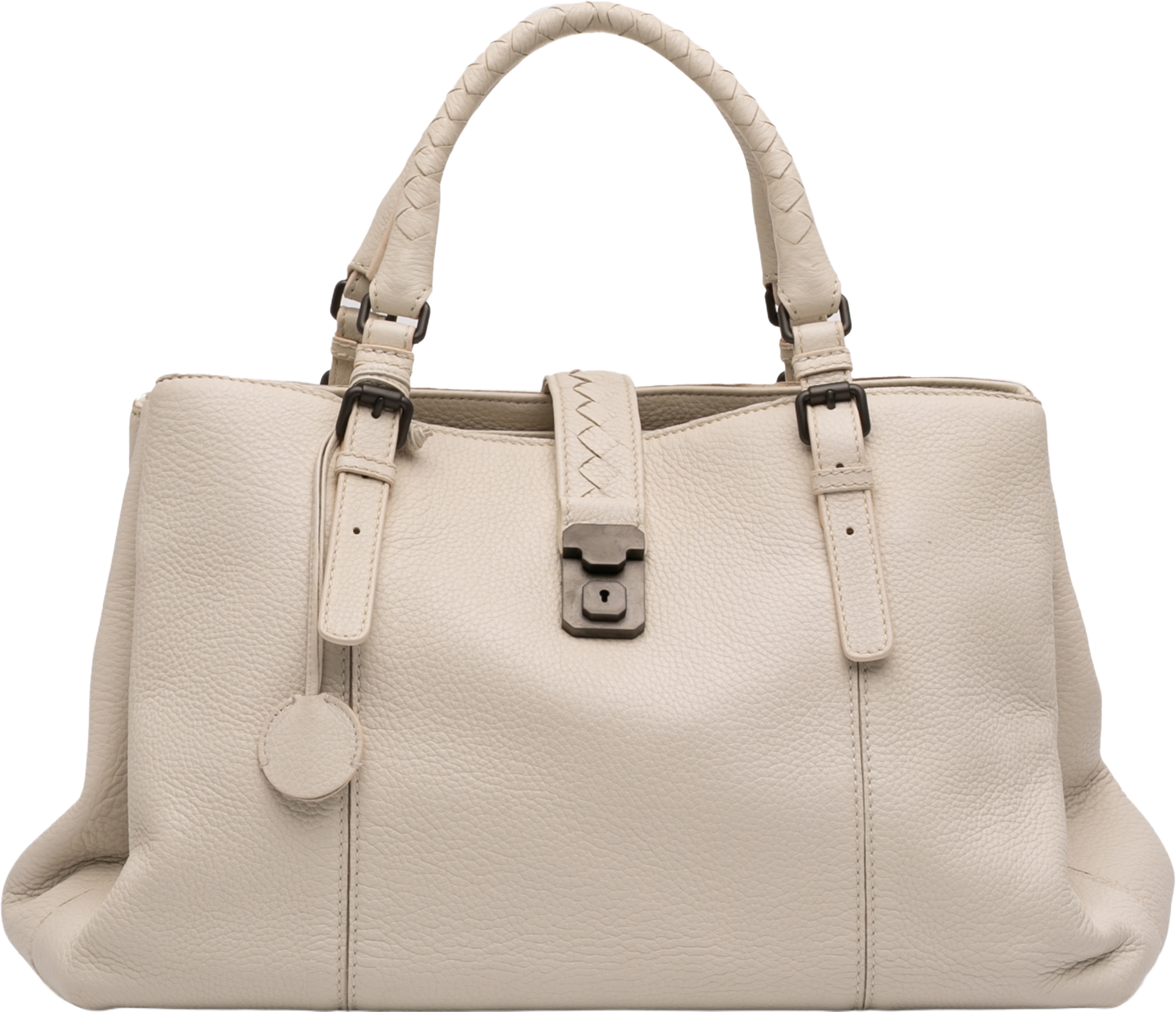 Bottega Veneta Medium Cervo Roma Tote, från Luxclusif, i färgen white. Klicka för att öppna bilden i stort format