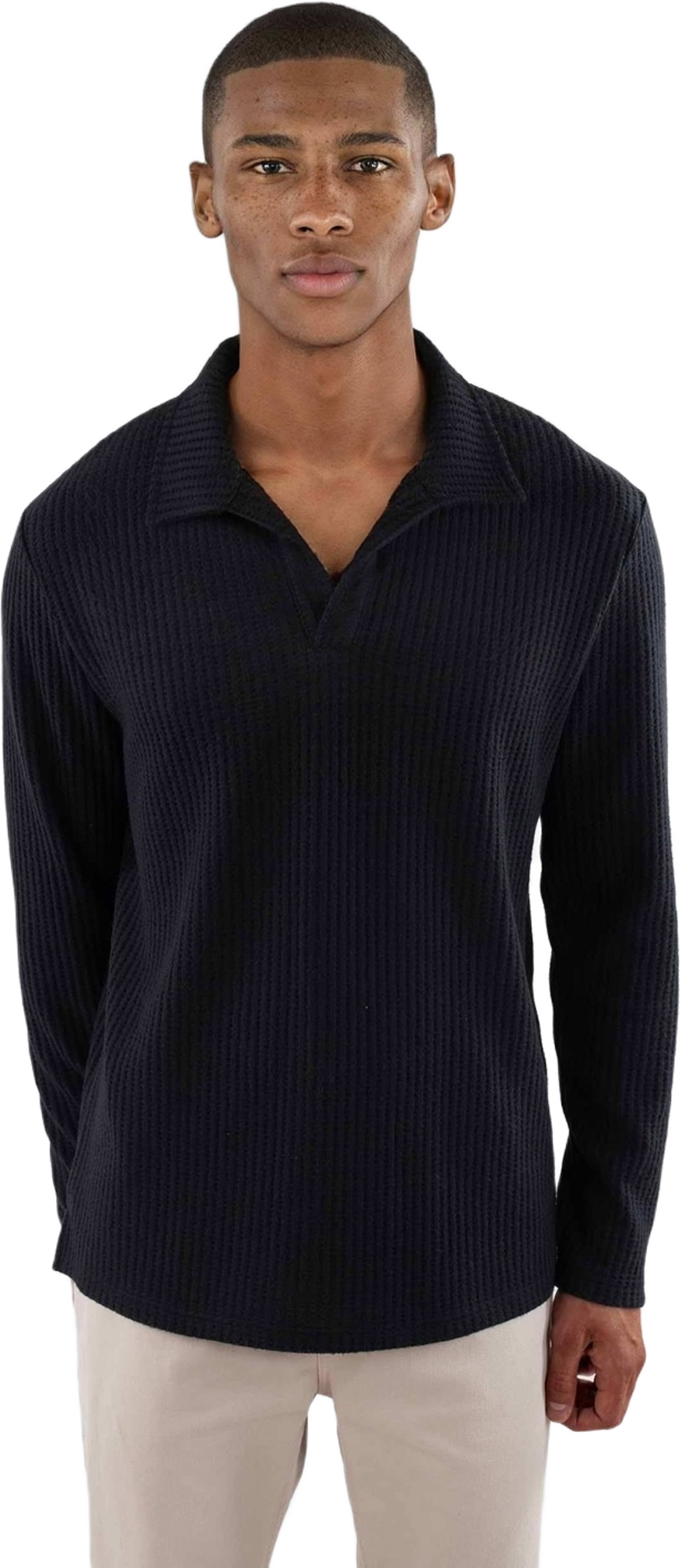 Nelson Knitted Long Sleeve - Black