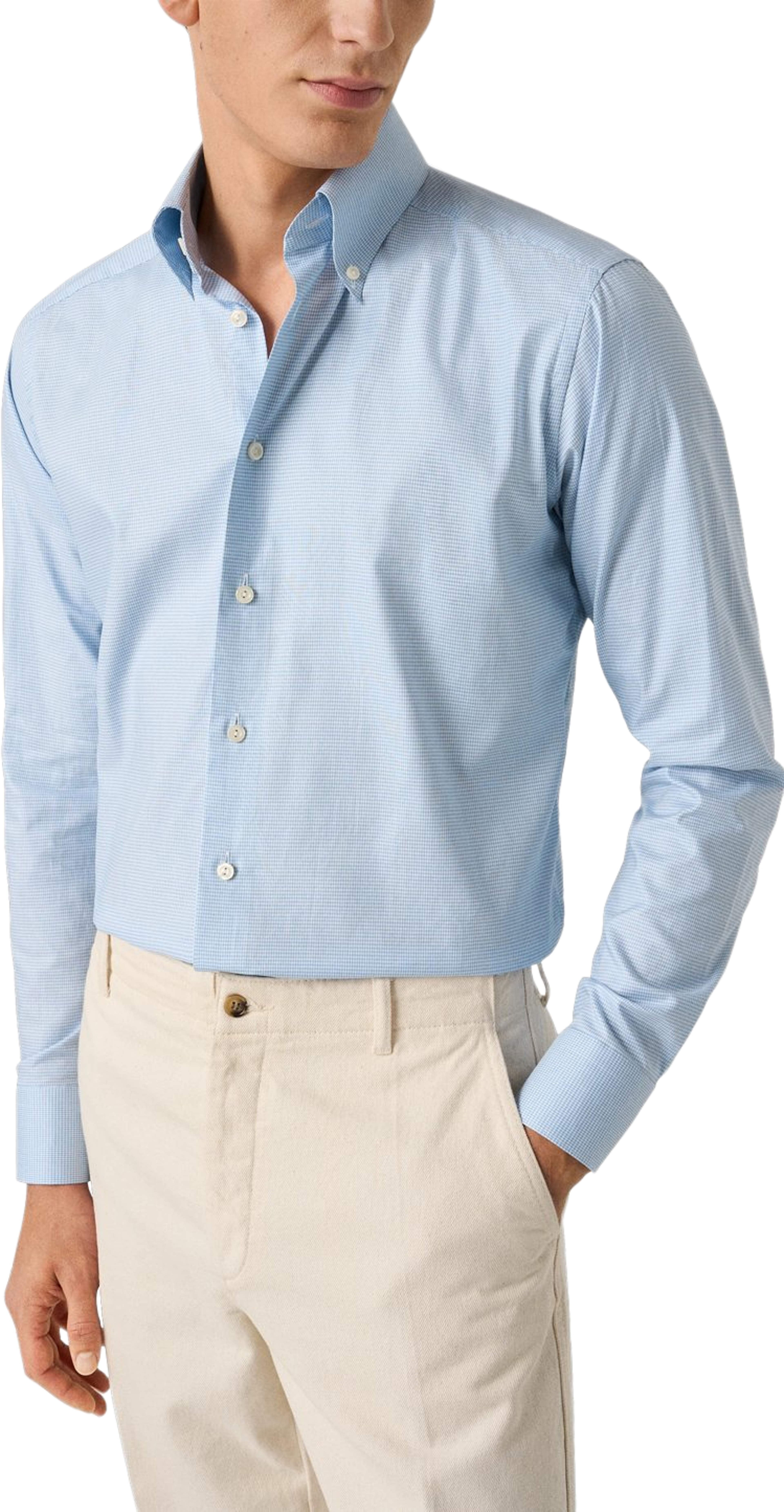 Rutig Skjorta I Signature Oxford Slim Fit