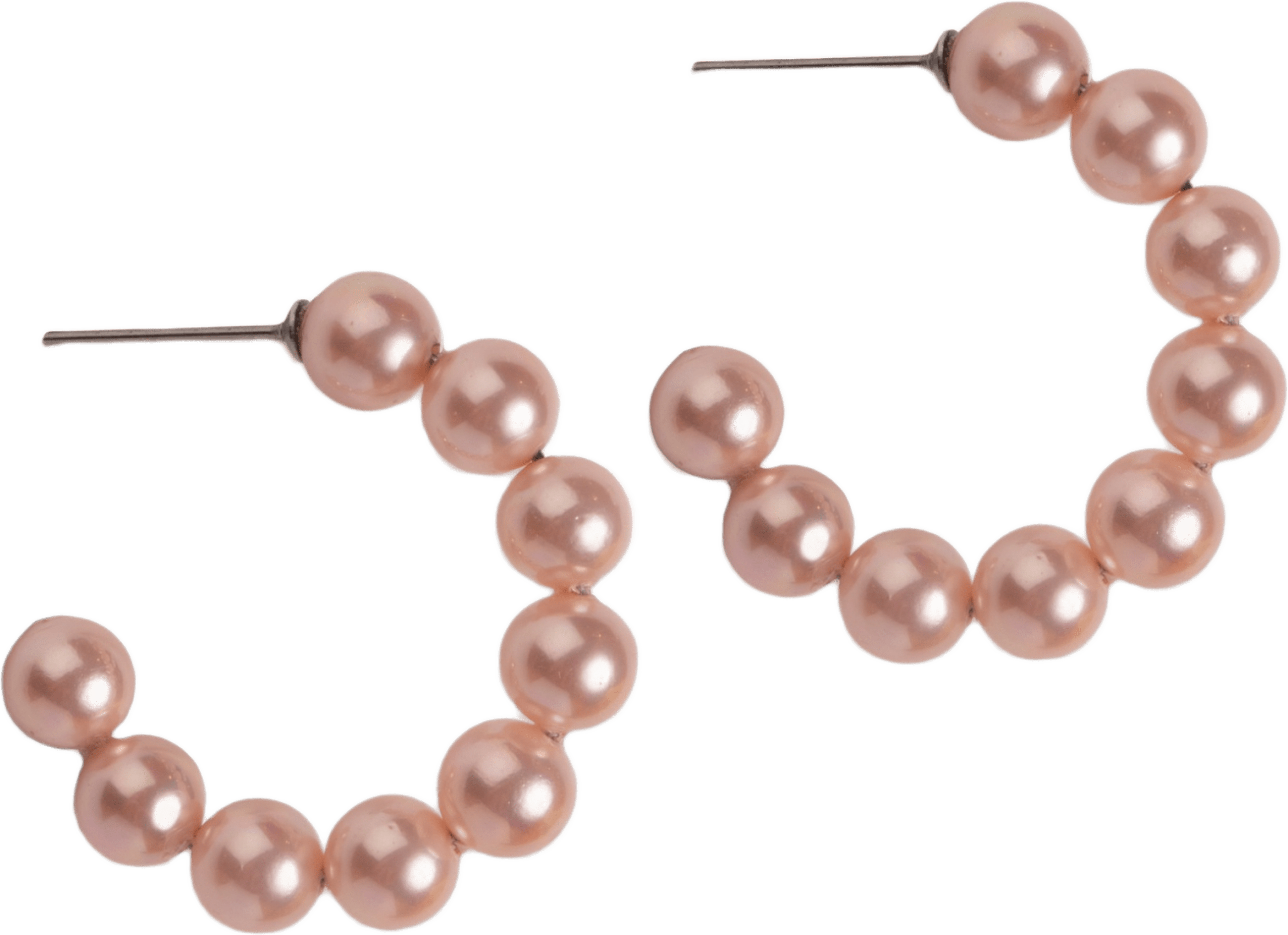 Belle Pearl Hoop Örhänge Rosa