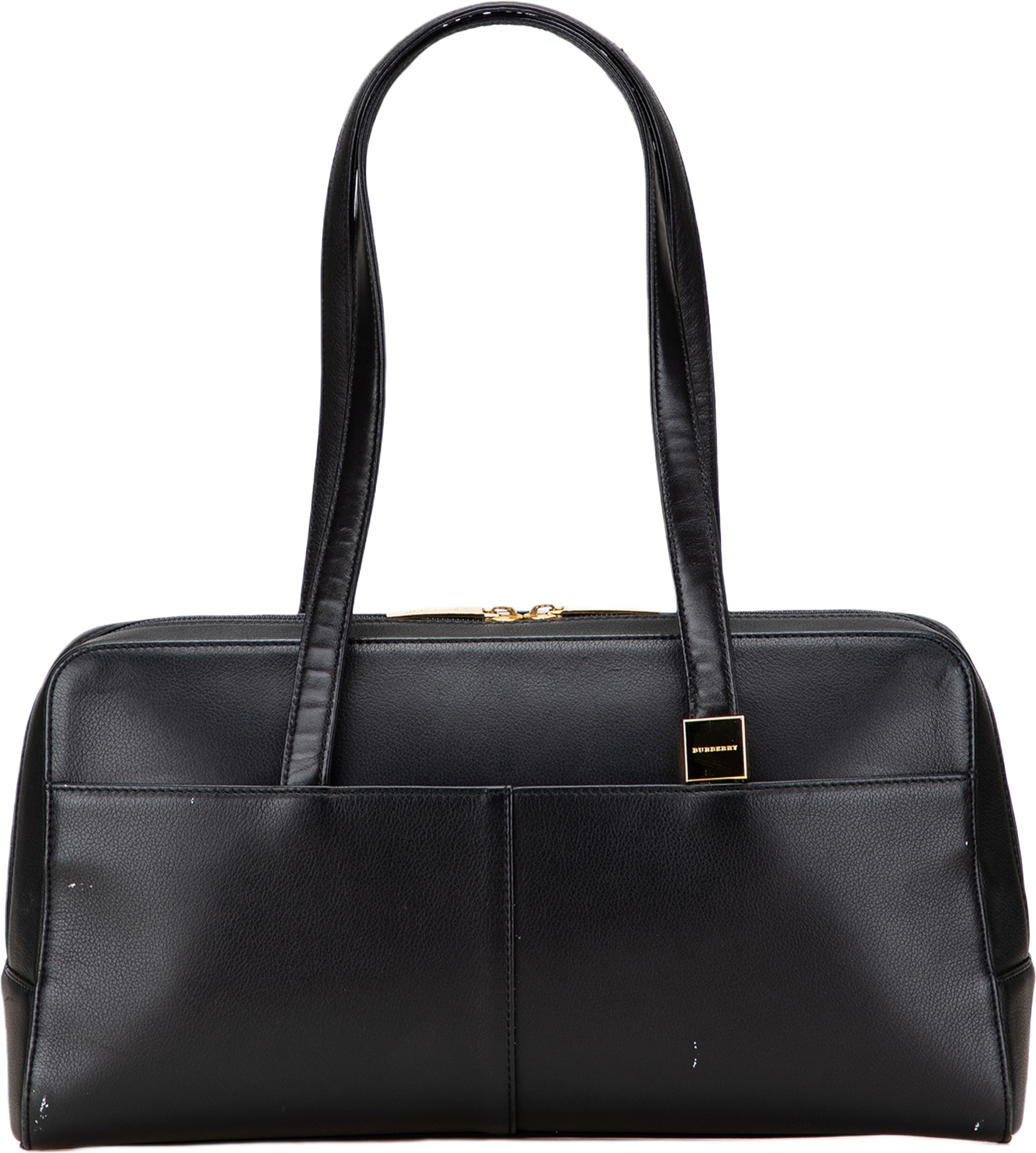 Burberry Leather Shoulder Bag, från Luxclusif, i färgen black.